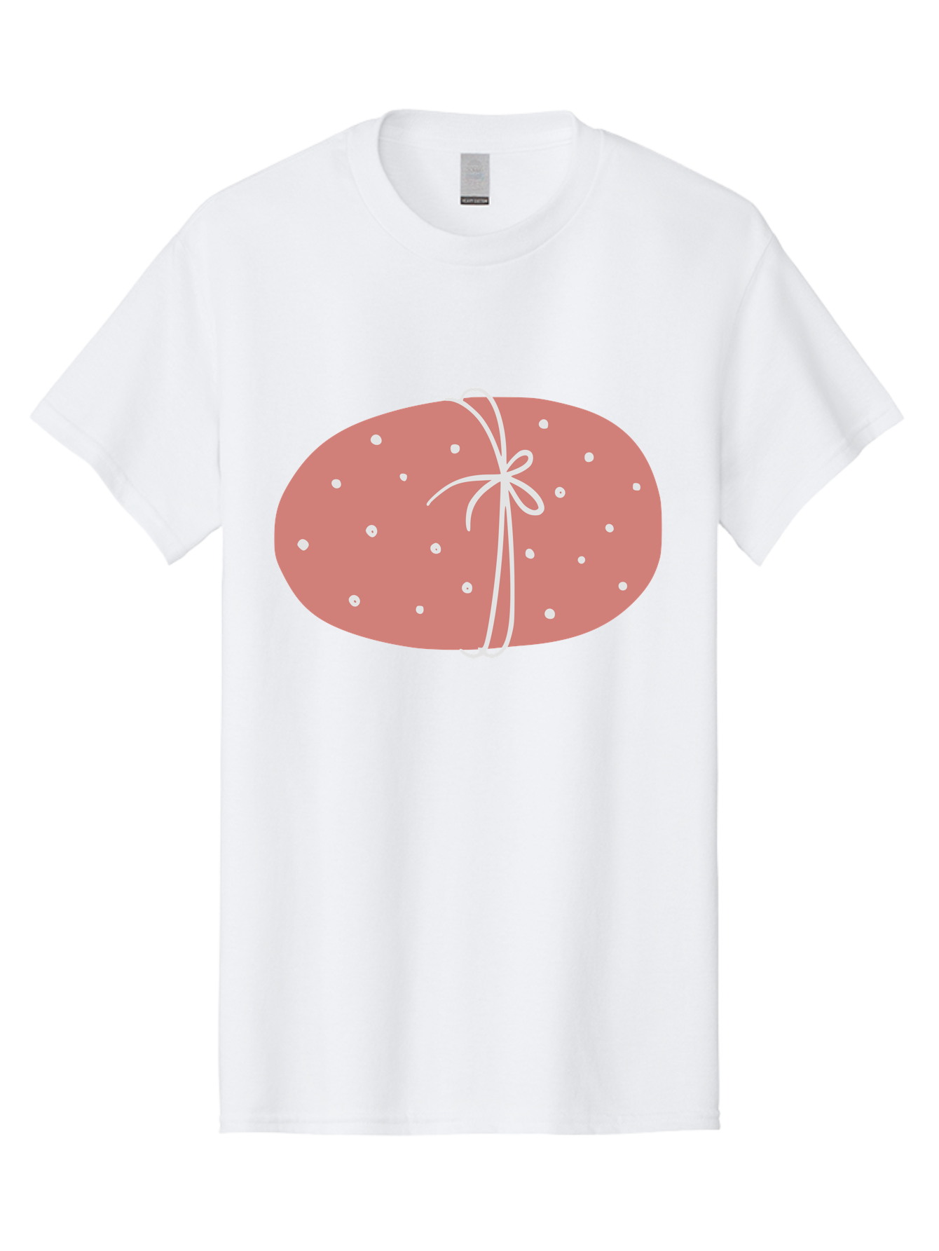 Pink-Gift Men'S Graphic Tee, 100% Cotton, Comfortable Casual Summer Wear, Machine Washable, Oval Gift, Pink Wrapping, White Polka Dots, Ribbon Bow, Gift Wrapping, Present, Festive Design, Celebratory Theme, Decorative Element, Charming Gift Aac074
