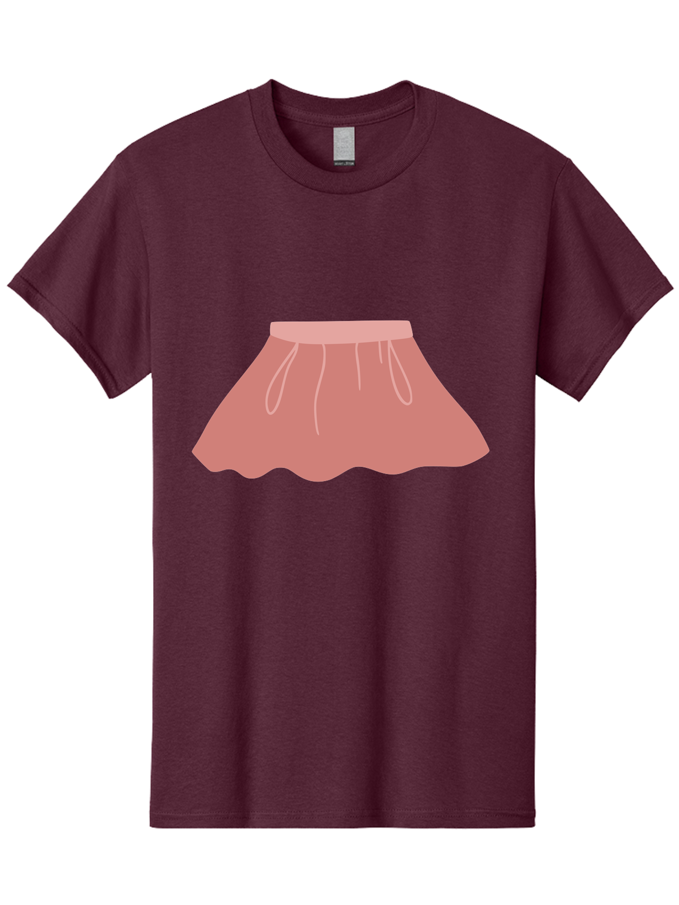 Pink-Skirt Men'S Graphic Tee, 100% Cotton, Comfortable Casual Summer Wear, Machine Washable, Pink Skirt, Women'S Fashion, Clothing Illustration, Simple Design, Pastel Colors, Minimalist Style, Fashion Graphics, Women'S Clothing Aac080