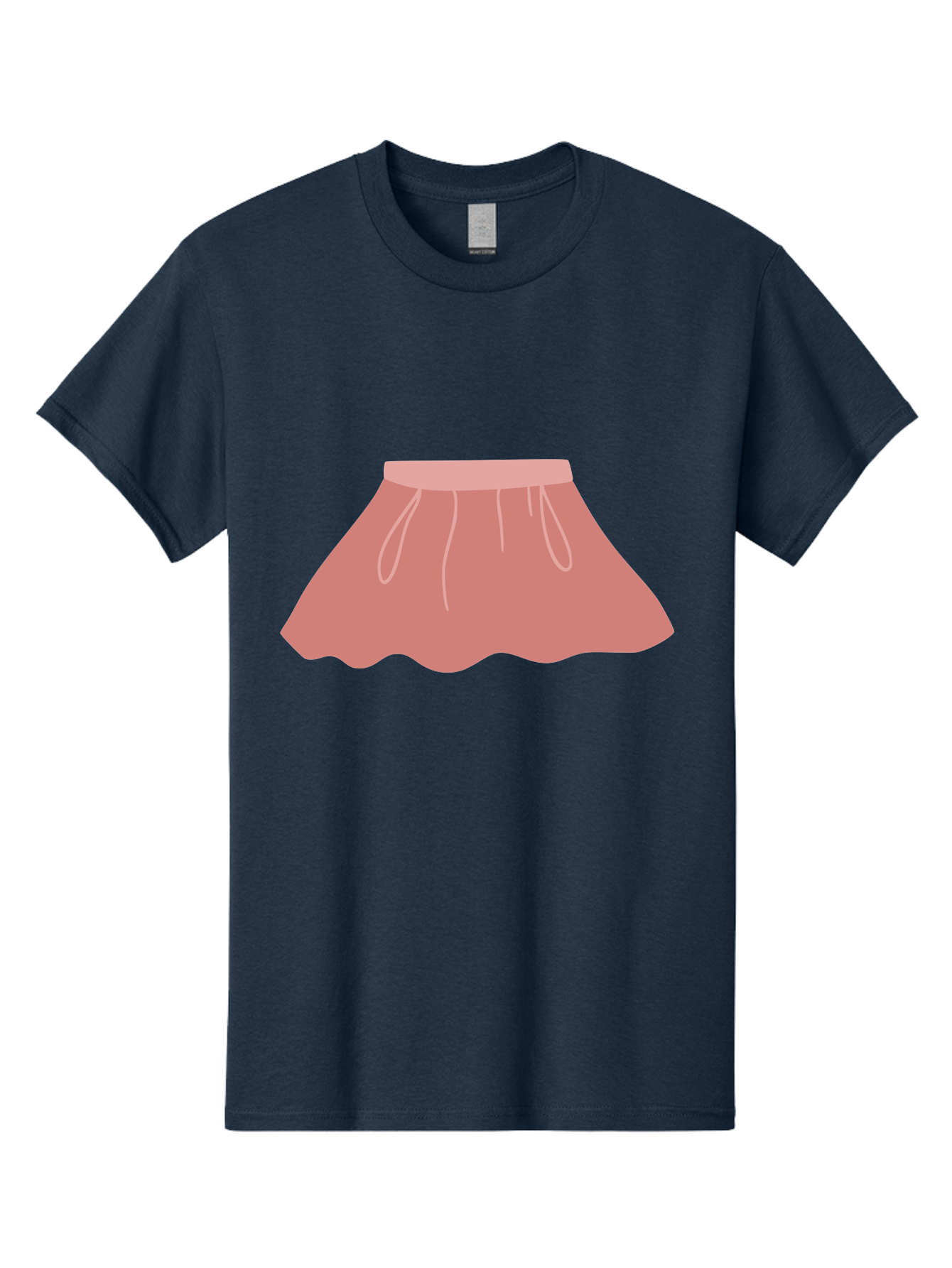 Pink-Skirt Men'S Graphic Tee, 100% Cotton, Comfortable Casual Summer Wear, Machine Washable, Pink Skirt, Women'S Fashion, Clothing Illustration, Simple Design, Pastel Colors, Minimalist Style, Fashion Graphics, Women'S Clothing Aac080