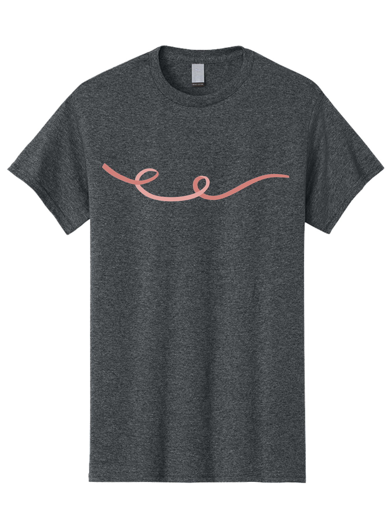 Pink-Swirl-Line Men'S Graphic Tee, 100% Cotton, Comfortable Casual Summer Wear, Machine Washable, Pink Scribble, Swirling Lines, Abstract Art, Minimalist Design, Simple Shapes, Artistic Expression, Creative Element, Modern Graphic Aac082