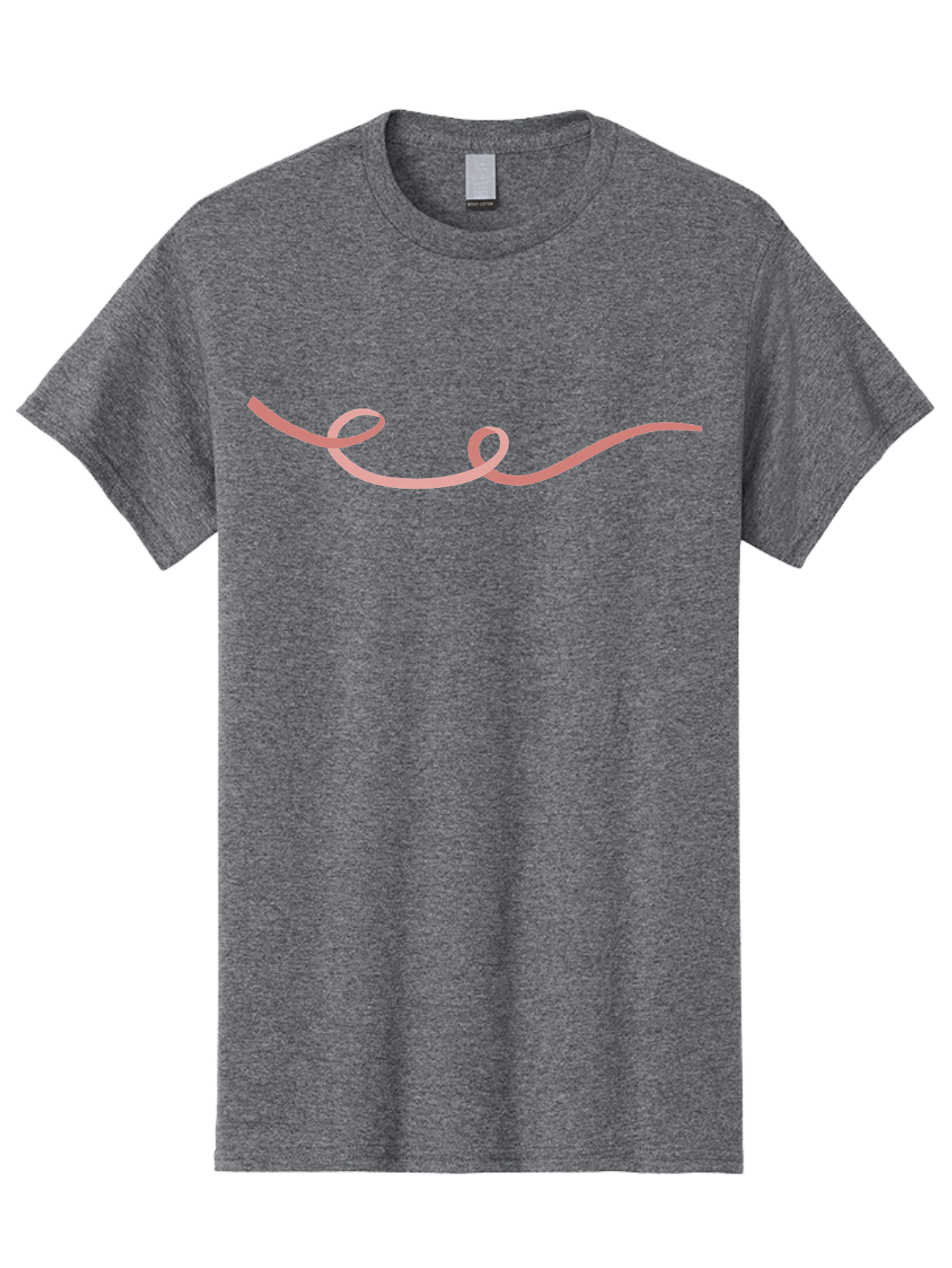 Pink-Swirl-Line Men'S Graphic Tee, 100% Cotton, Comfortable Casual Summer Wear, Machine Washable, Pink Scribble, Swirling Lines, Abstract Art, Minimalist Design, Simple Shapes, Artistic Expression, Creative Element, Modern Graphic Aac082