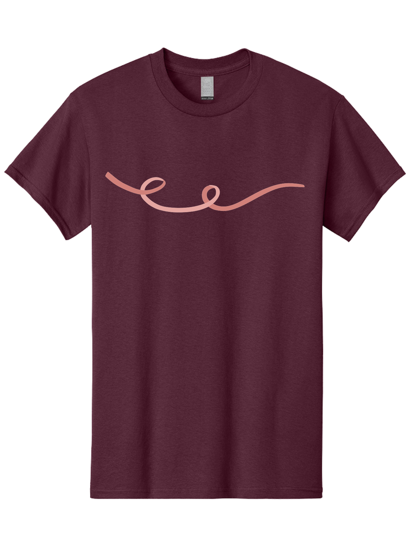 Pink-Swirl-Line Men'S Graphic Tee, 100% Cotton, Comfortable Casual Summer Wear, Machine Washable, Pink Scribble, Swirling Lines, Abstract Art, Minimalist Design, Simple Shapes, Artistic Expression, Creative Element, Modern Graphic Aac082