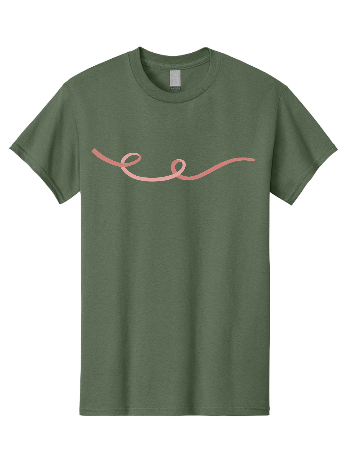 Pink-Swirl-Line Men'S Graphic Tee, 100% Cotton, Comfortable Casual Summer Wear, Machine Washable, Pink Scribble, Swirling Lines, Abstract Art, Minimalist Design, Simple Shapes, Artistic Expression, Creative Element, Modern Graphic Aac082