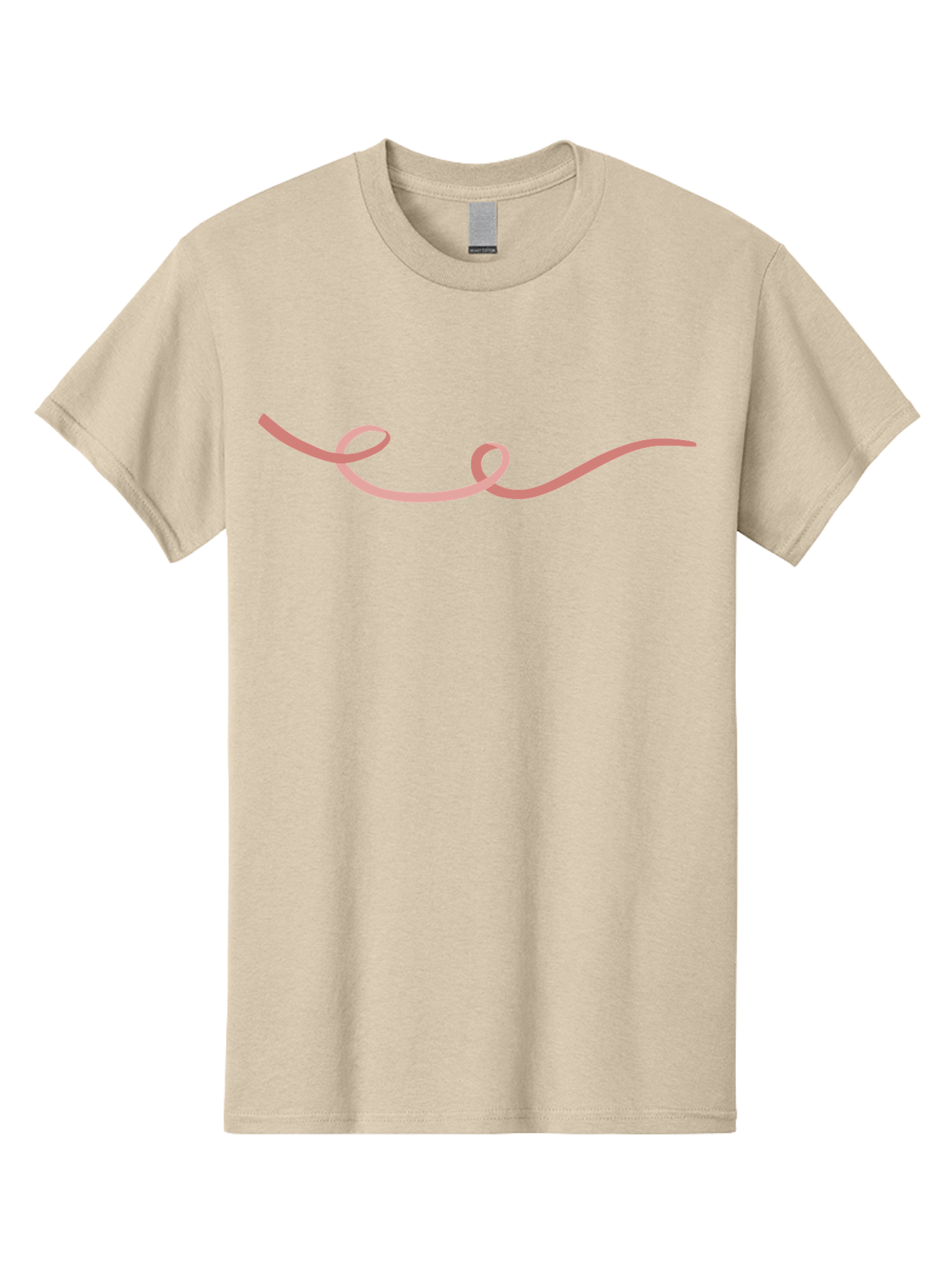 Pink-Swirl-Line Men'S Graphic Tee, 100% Cotton, Comfortable Casual Summer Wear, Machine Washable, Pink Scribble, Swirling Lines, Abstract Art, Minimalist Design, Simple Shapes, Artistic Expression, Creative Element, Modern Graphic Aac082