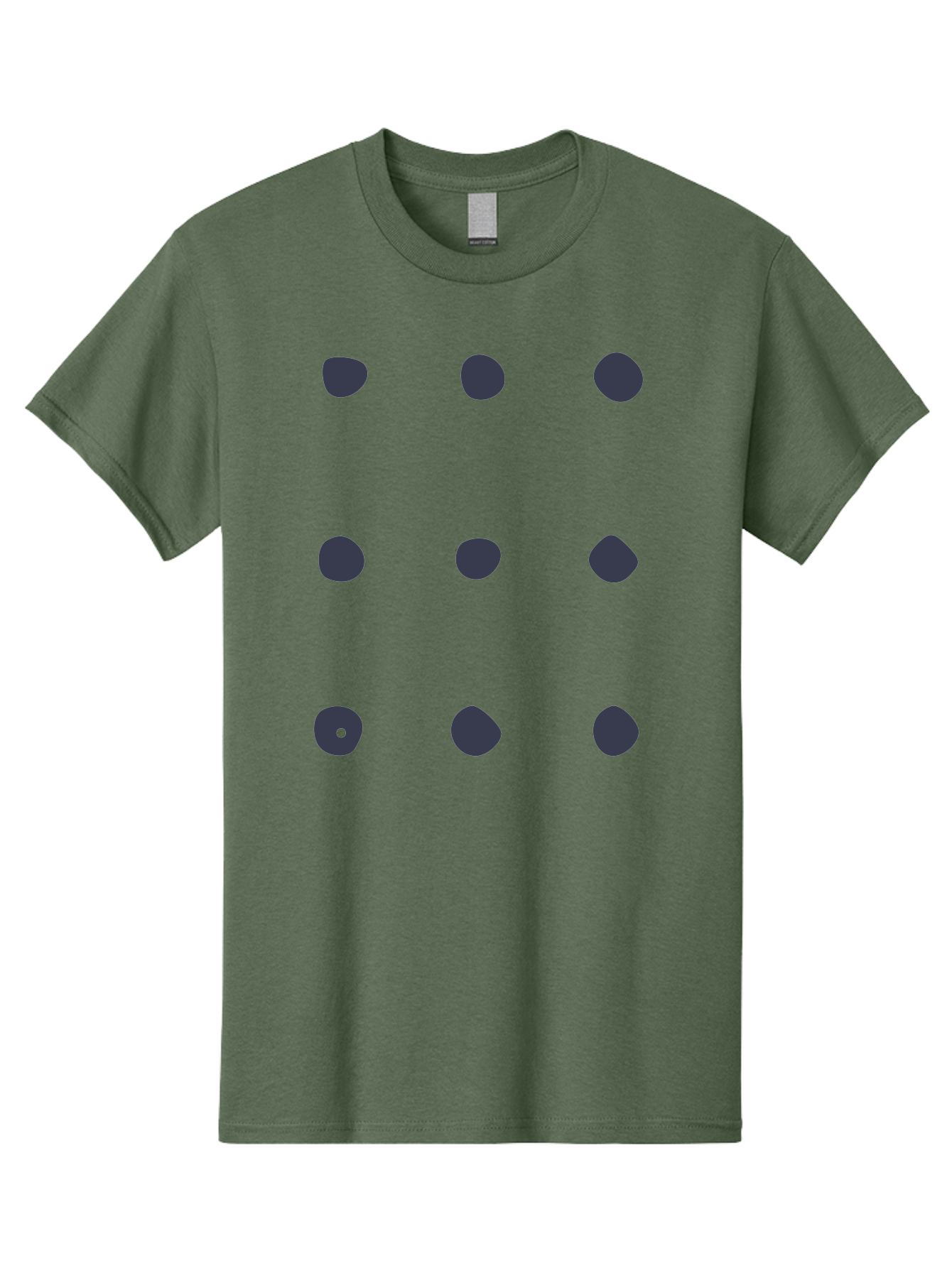 Polka-Dot-Pattern Men'S Graphic Tee, 100% Cotton, Comfortable Casual Summer Wear, Machine Washable, Polka Dot Pattern, Geometric Design, Minimalist Style, Simple Shapes, Dark Gray Dots Irregular Edges, Varied Dot Sizes, Creative Wallpaper, Aac086