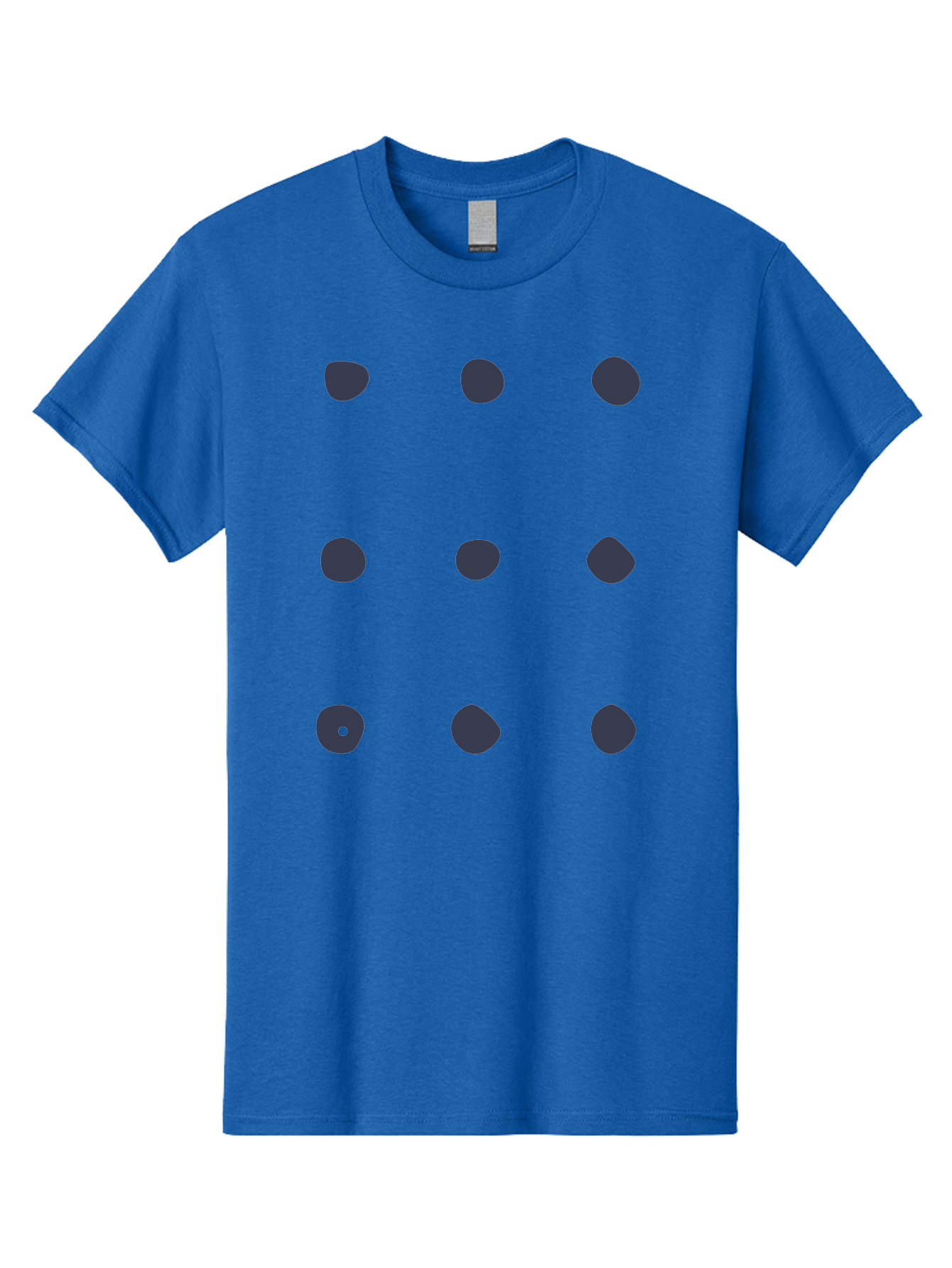 Polka-Dot-Pattern Men'S Graphic Tee, 100% Cotton, Comfortable Casual Summer Wear, Machine Washable, Polka Dot Pattern, Geometric Design, Minimalist Style, Simple Shapes, Dark Gray Dots Irregular Edges, Varied Dot Sizes, Creative Wallpaper, Aac086