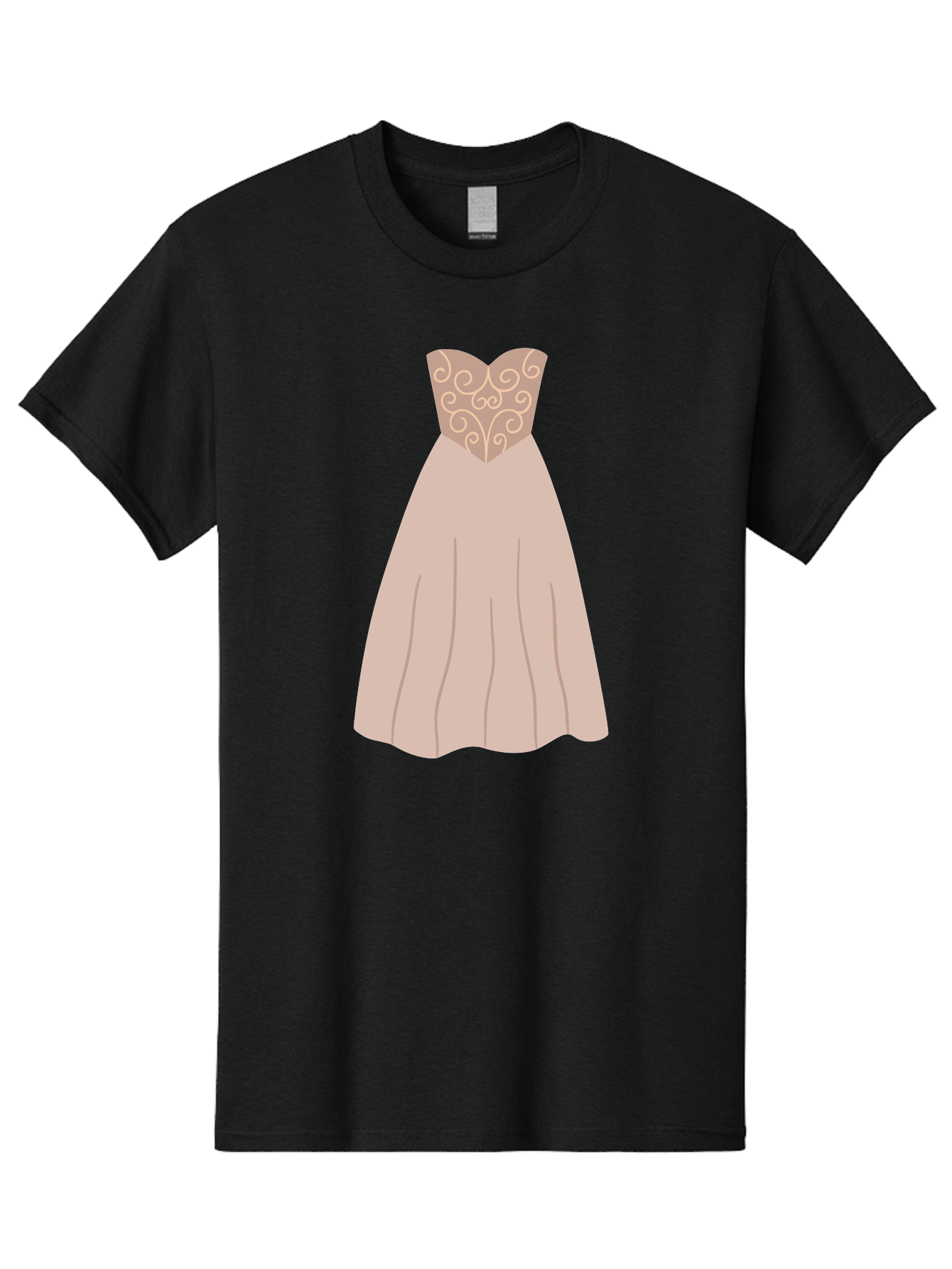 Prom-Dress Men'S Graphic Tee, 100% Cotton, Comfortable Casual Summer Wear, Machine Washable, Formal Evening Gown, Sweetheart Neckline, Strapless Dress, Flowing Skirt, Elegant Design, Beige Color, Vintage Style, Wedding Dress, Luxury Fashion, Aac087