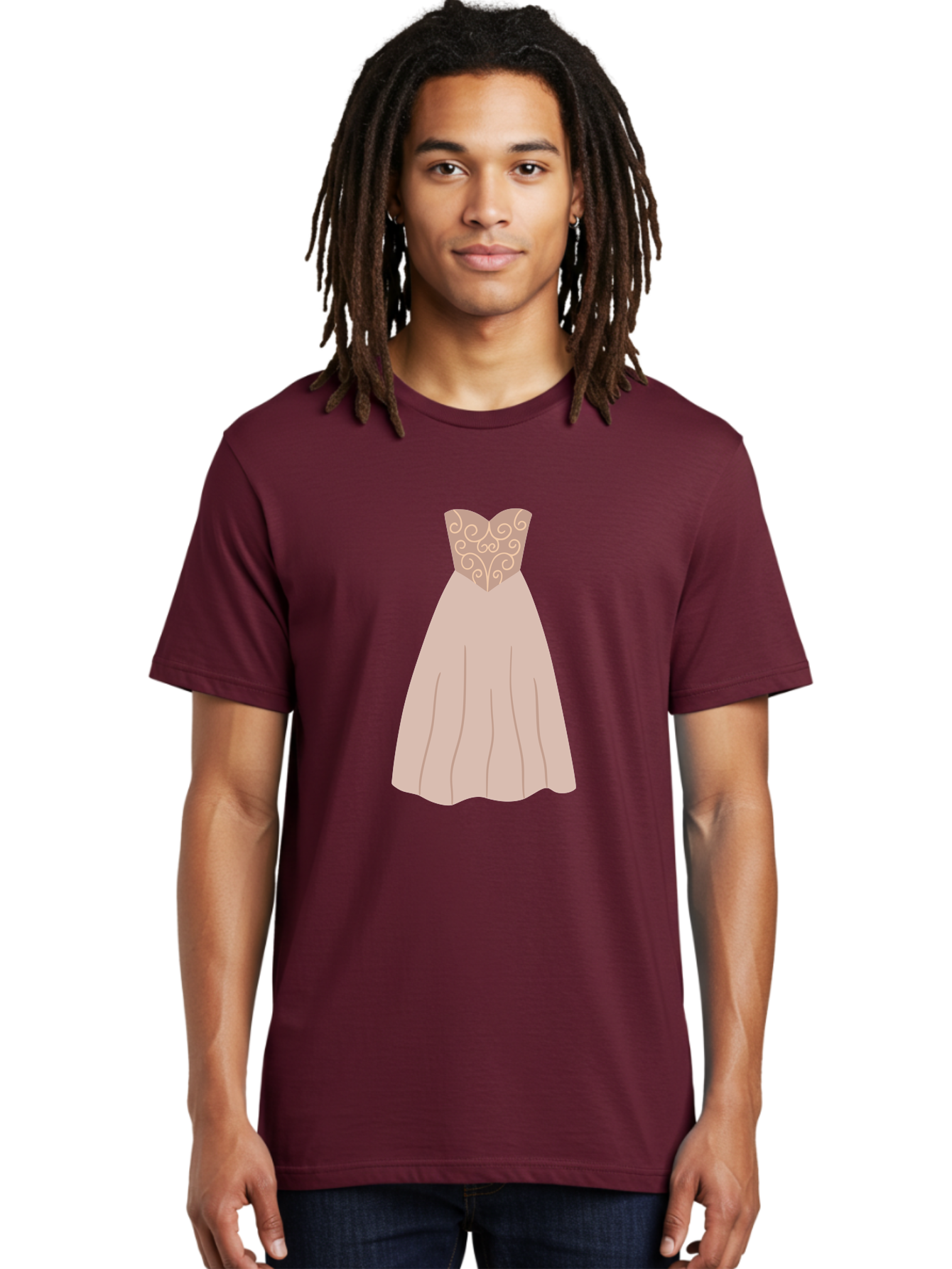 Prom-Dress Men'S Graphic Tee, 100% Cotton, Comfortable Casual Summer Wear, Machine Washable, Formal Evening Gown, Sweetheart Neckline, Strapless Dress, Flowing Skirt, Elegant Design, Beige Color, Vintage Style, Wedding Dress, Luxury Fashion, Aac087