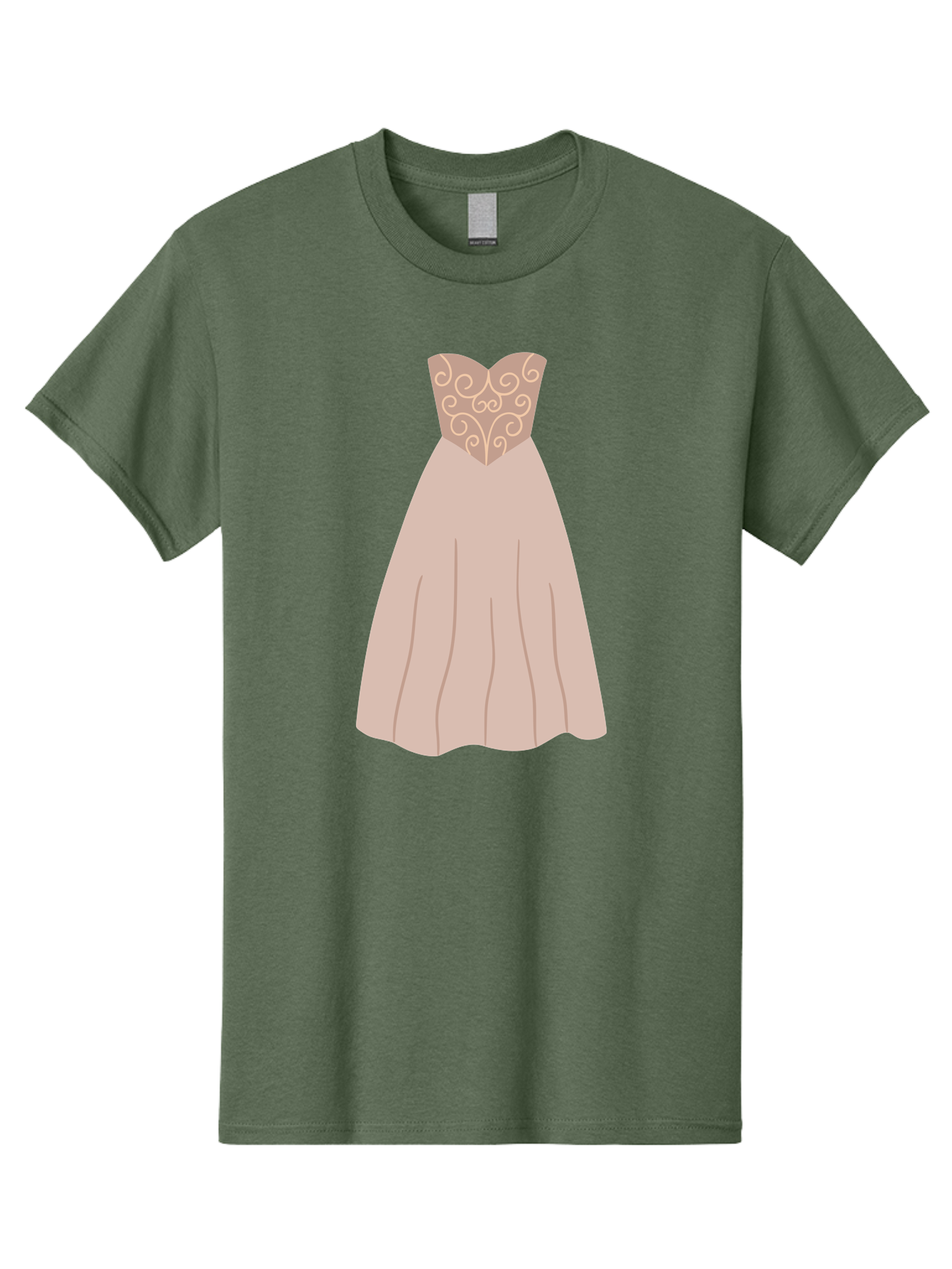 Prom-Dress Men'S Graphic Tee, 100% Cotton, Comfortable Casual Summer Wear, Machine Washable, Formal Evening Gown, Sweetheart Neckline, Strapless Dress, Flowing Skirt, Elegant Design, Beige Color, Vintage Style, Wedding Dress, Luxury Fashion, Aac087