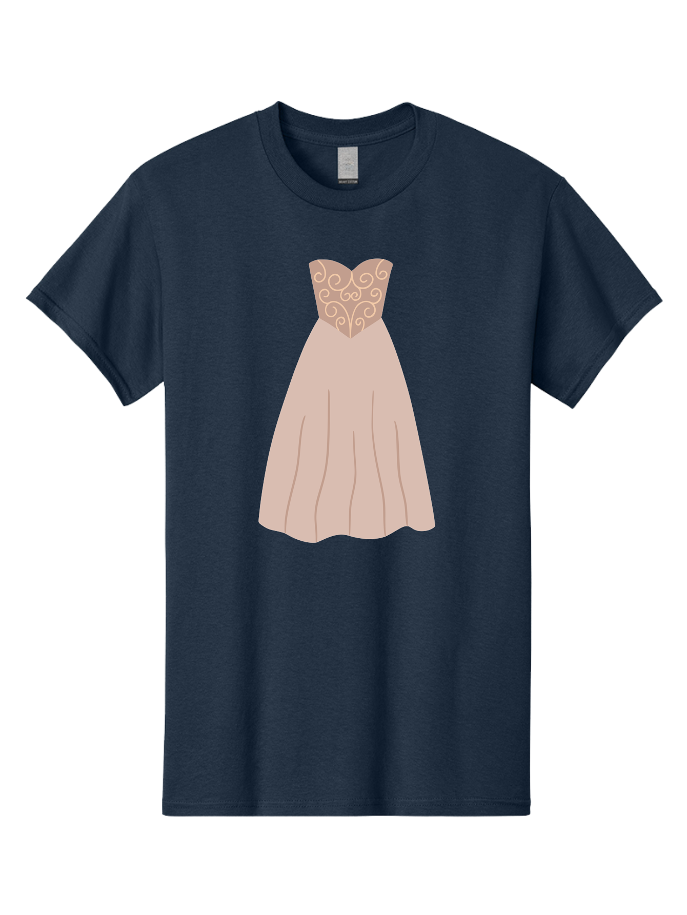 Prom-Dress Men'S Graphic Tee, 100% Cotton, Comfortable Casual Summer Wear, Machine Washable, Formal Evening Gown, Sweetheart Neckline, Strapless Dress, Flowing Skirt, Elegant Design, Beige Color, Vintage Style, Wedding Dress, Luxury Fashion, Aac087