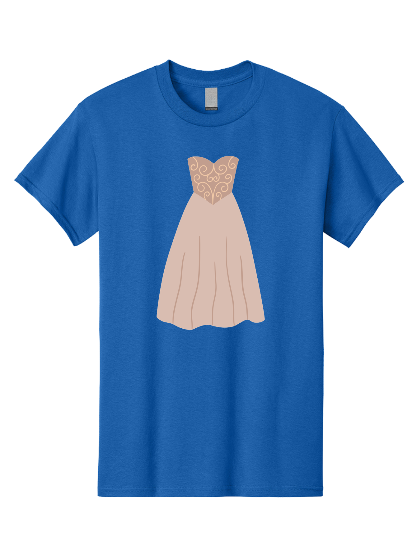 Prom-Dress Men'S Graphic Tee, 100% Cotton, Comfortable Casual Summer Wear, Machine Washable, Formal Evening Gown, Sweetheart Neckline, Strapless Dress, Flowing Skirt, Elegant Design, Beige Color, Vintage Style, Wedding Dress, Luxury Fashion, Aac087