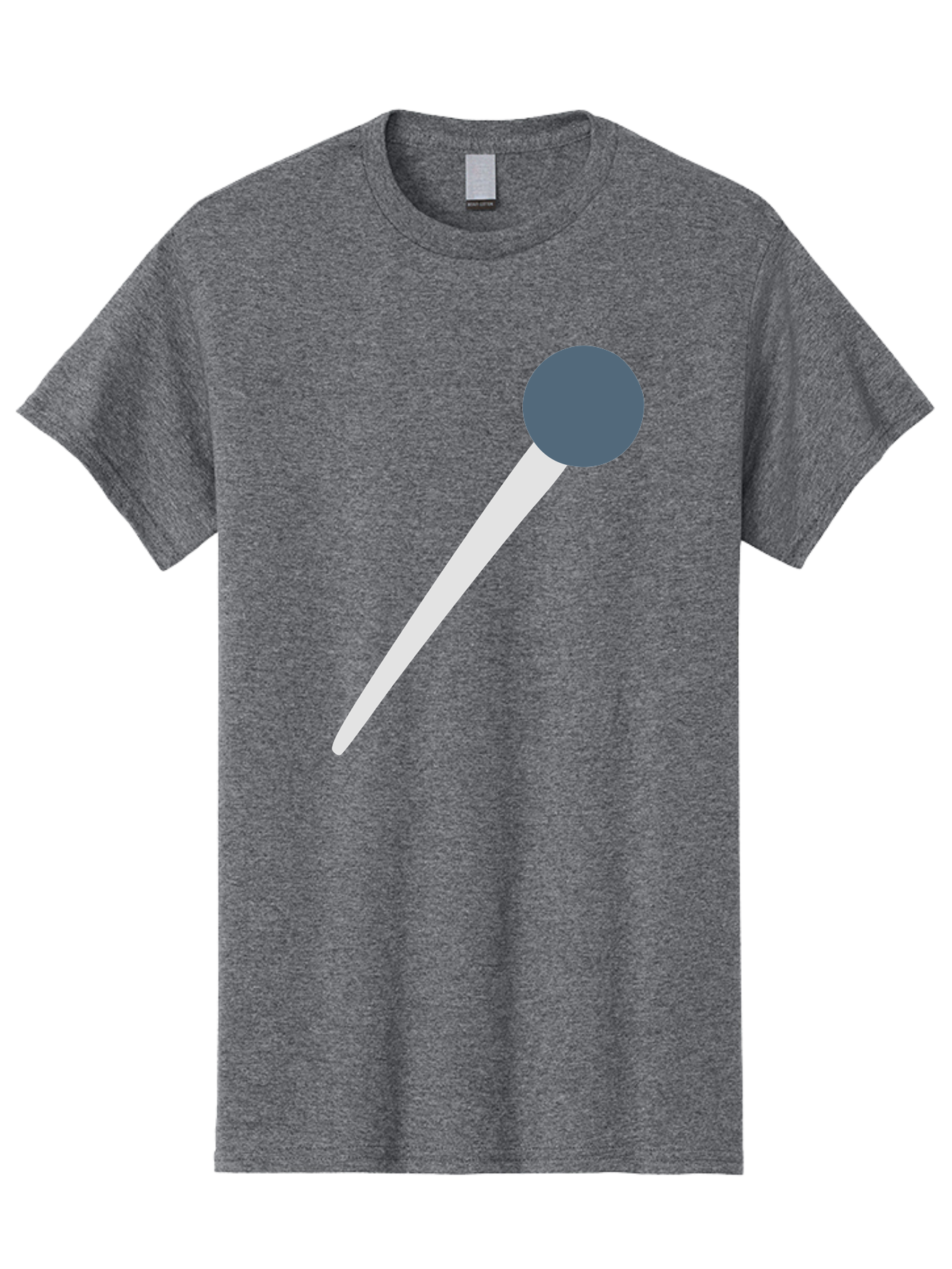 Push-Pin Men'S Graphic Tee, 100% Cotton, Comfortable Casual Summer Wear, Machine Washable, Push Pin, Office Supply, Gray Head, White Shaft, Graphic Icon, Minimalist Design, Simple Illustration Aac090