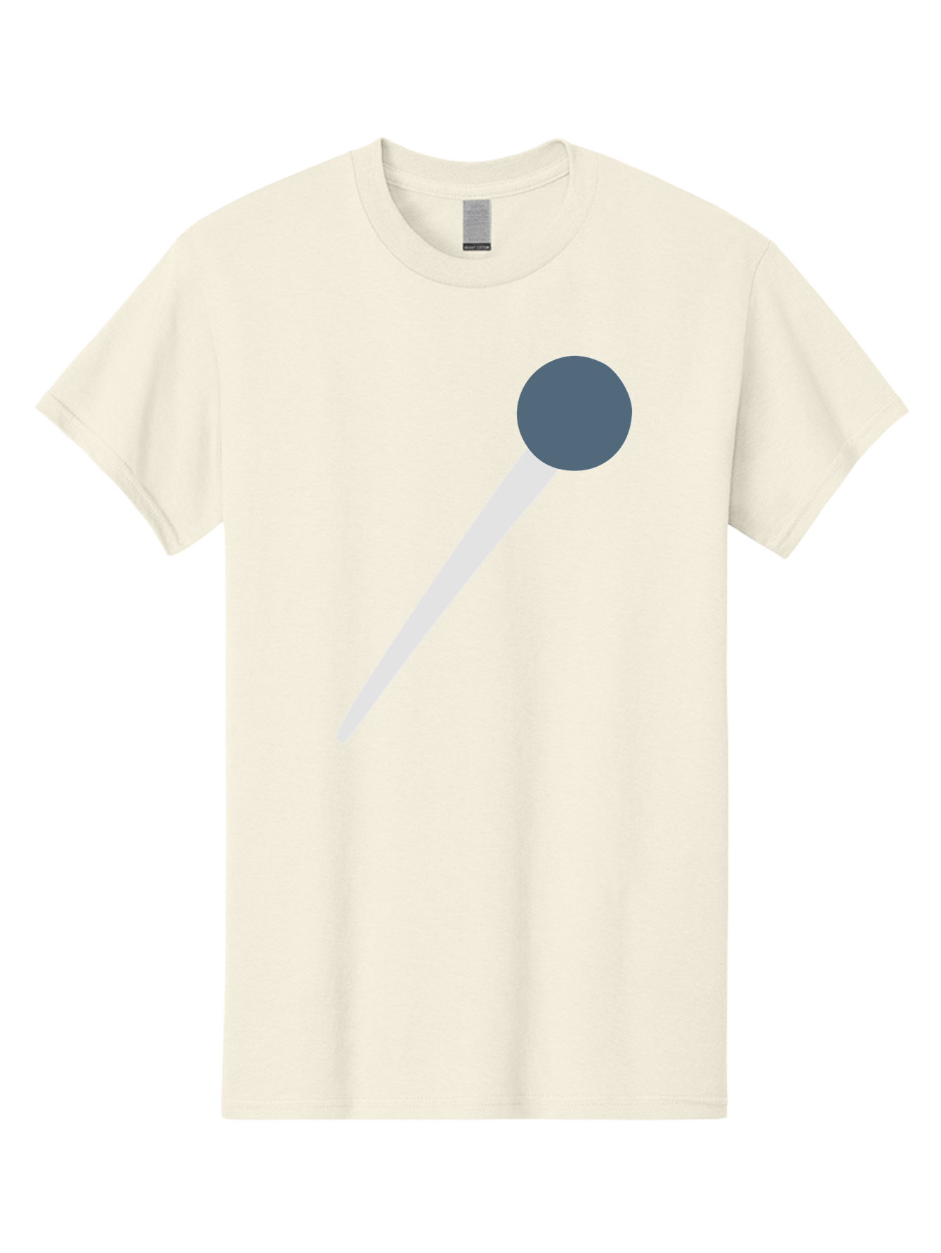 Push-Pin Men'S Graphic Tee, 100% Cotton, Comfortable Casual Summer Wear, Machine Washable, Push Pin, Office Supply, Gray Head, White Shaft, Graphic Icon, Minimalist Design, Simple Illustration Aac090
