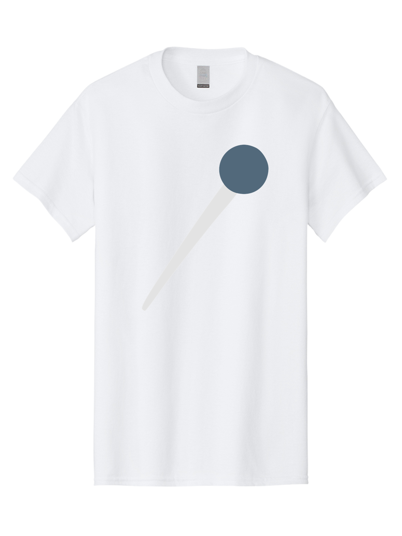 Push-Pin Men'S Graphic Tee, 100% Cotton, Comfortable Casual Summer Wear, Machine Washable, Push Pin, Office Supply, Gray Head, White Shaft, Graphic Icon, Minimalist Design, Simple Illustration Aac090