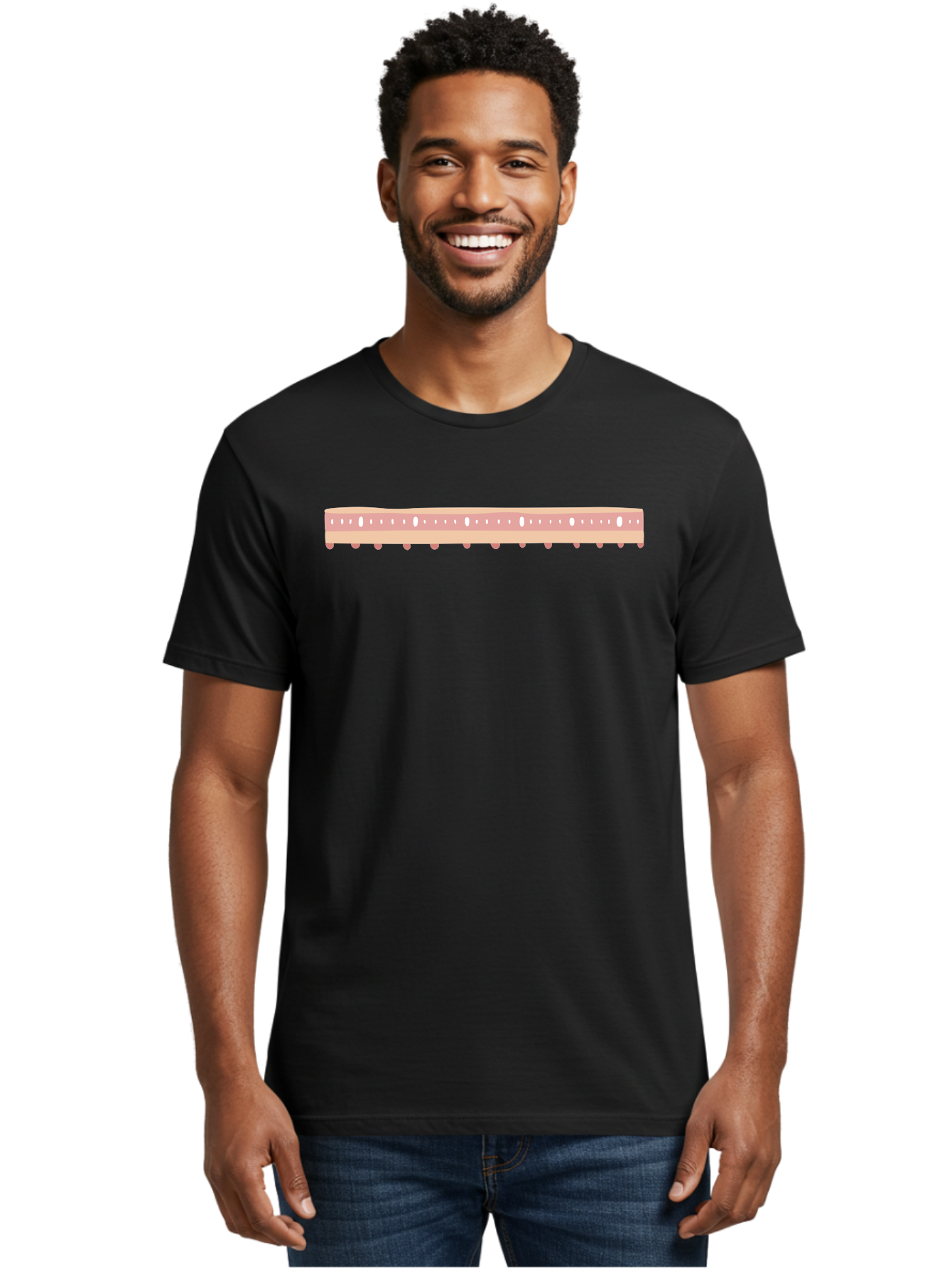 Ruler Men'S Graphic Tee, 100% Cotton, Comfortable Casual Summer Wear, Machine Washable, Ruler Measurement, Straight Edge, Precision Instrument, Graphic Design Element, Measurement Tool, Digital Illustration Aac093