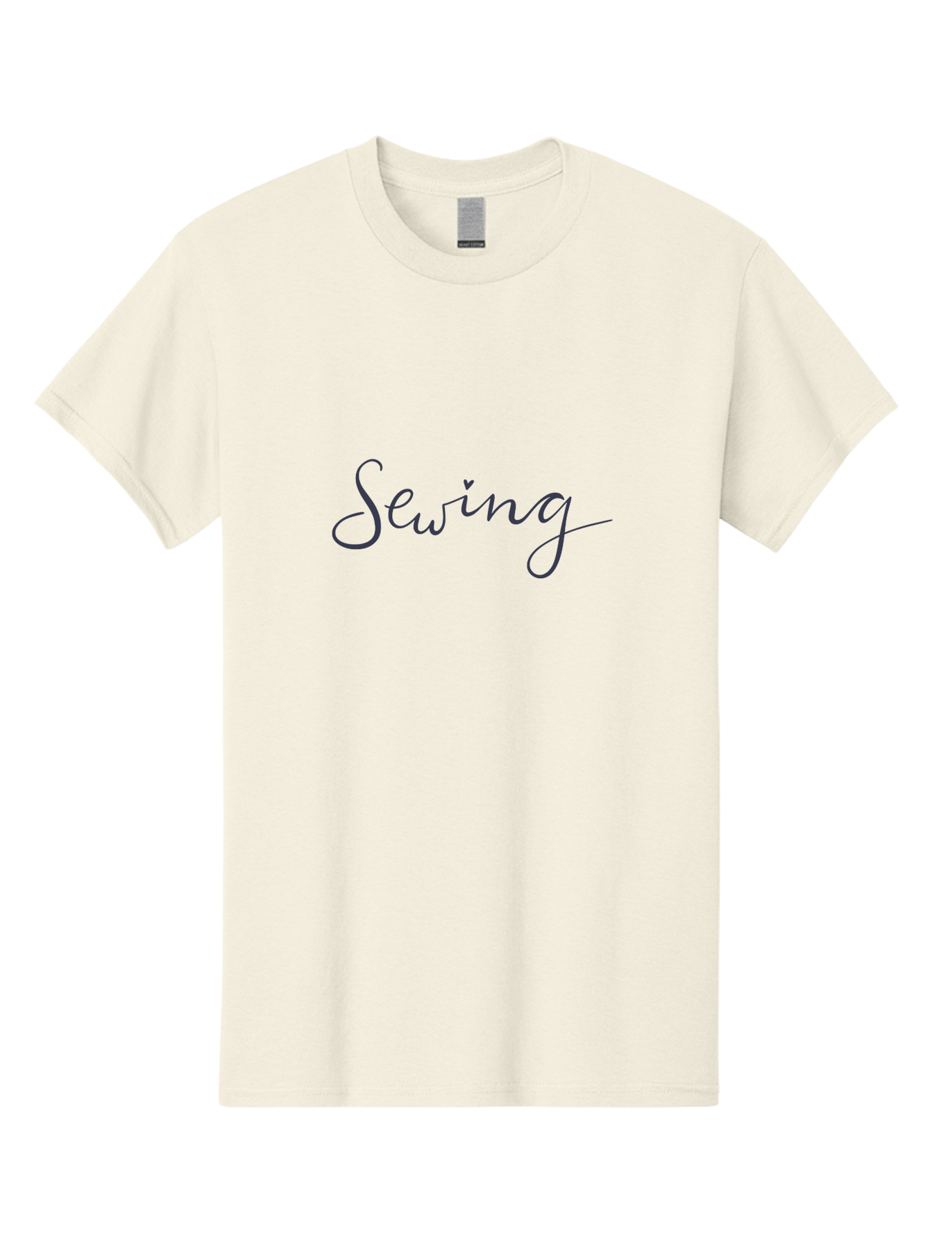 Sewing-1 Men'S Graphic Tee, 100% Cotton, Comfortable Casual Summer Wear, Machine Washable, Sewing, Cursive Text, Handmade Crafts, Diy Projects, Needle And Thread, Creative Hobbies Aac096