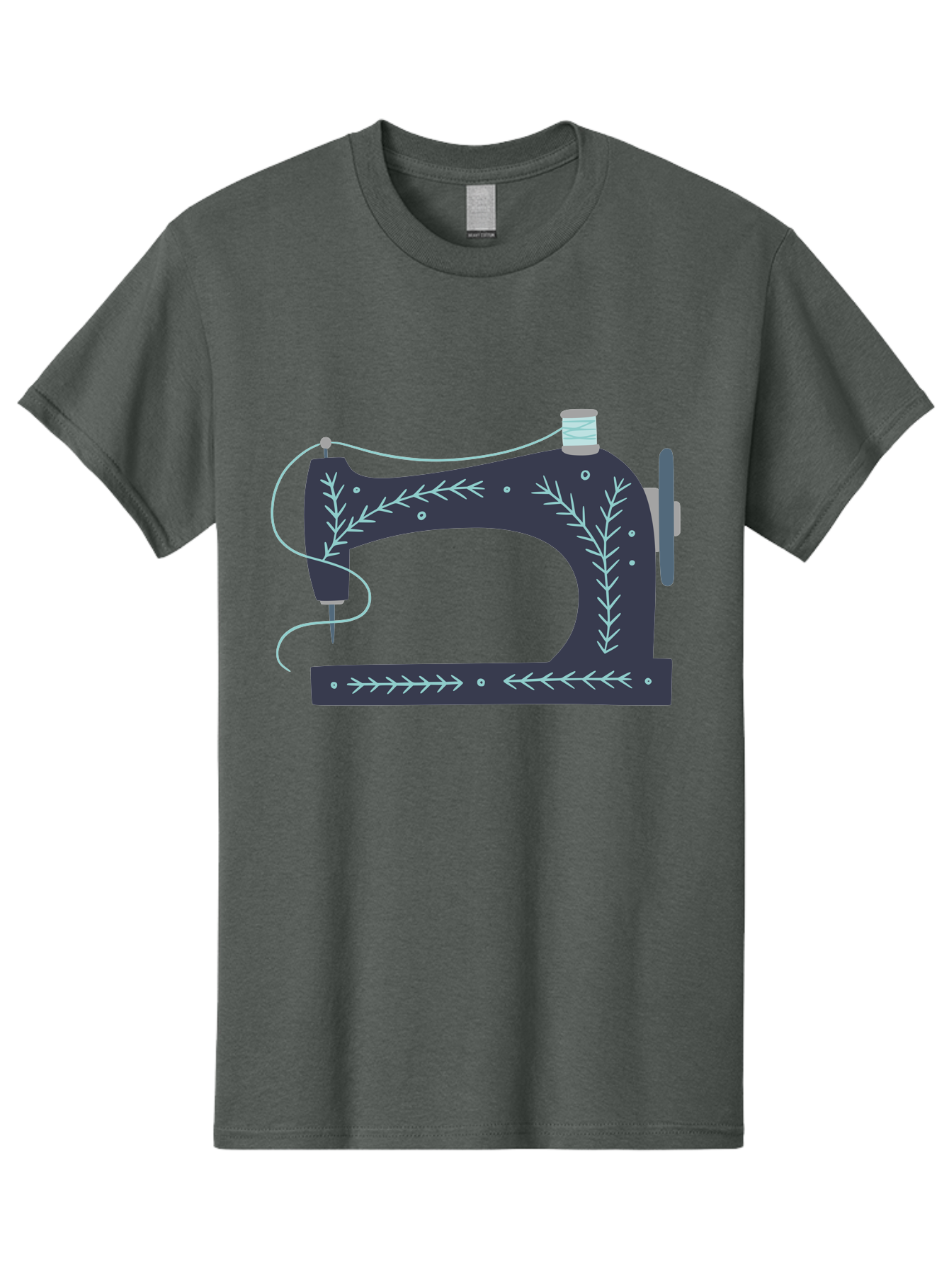 Sewing-Machine-3 Men'S Graphic Tee, 100% Cotton, Comfortable Casual Summer Wear, Machine Washable, Vintage Sewing Machine, Floral Designs, Sewing Decor, Needle And Thread, Textile Art, Creative Inspiration, Diy Fashion, Handmade Crafts Aac102