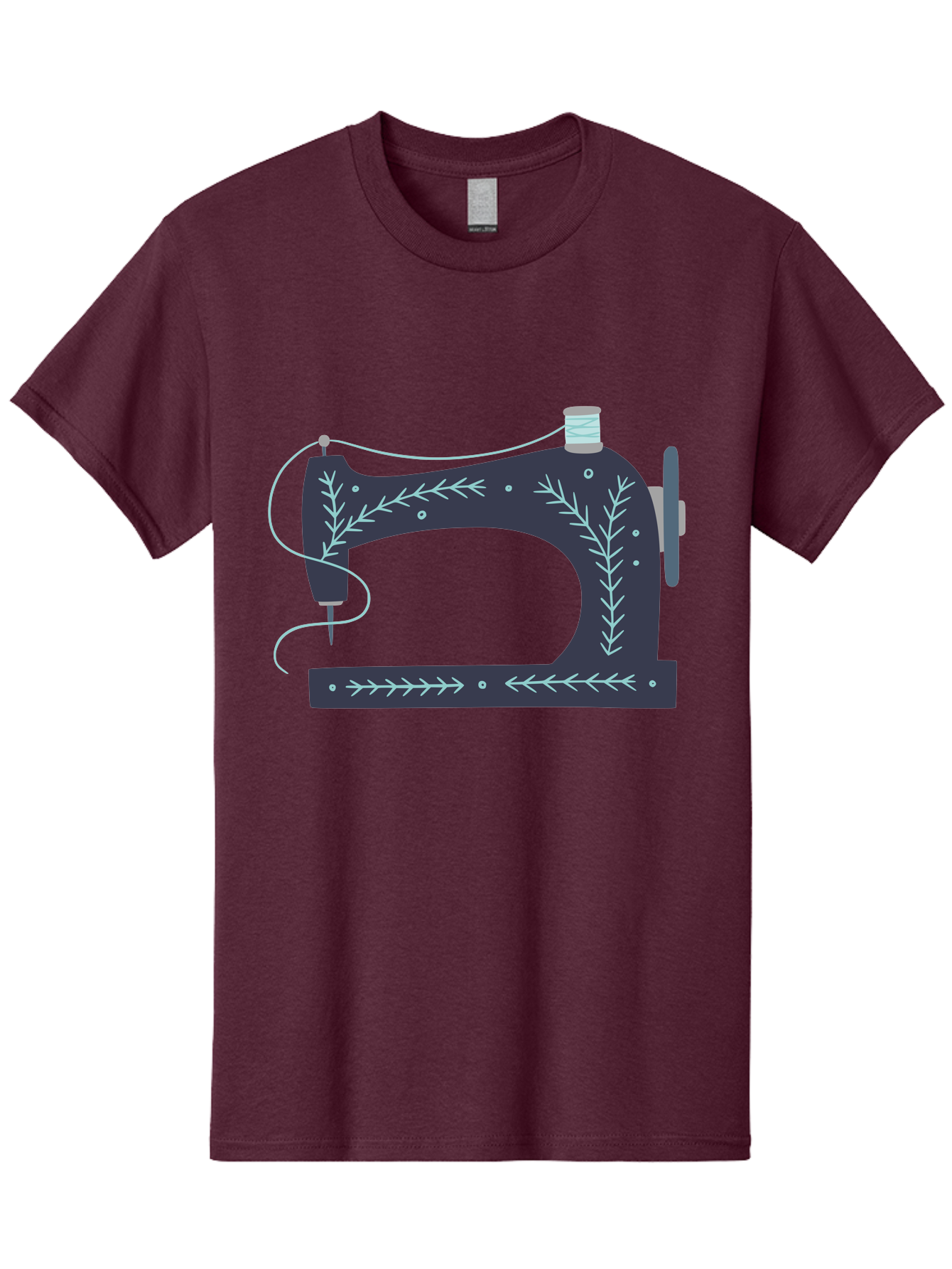 Sewing-Machine-3 Men'S Graphic Tee, 100% Cotton, Comfortable Casual Summer Wear, Machine Washable, Vintage Sewing Machine, Floral Designs, Sewing Decor, Needle And Thread, Textile Art, Creative Inspiration, Diy Fashion, Handmade Crafts Aac102
