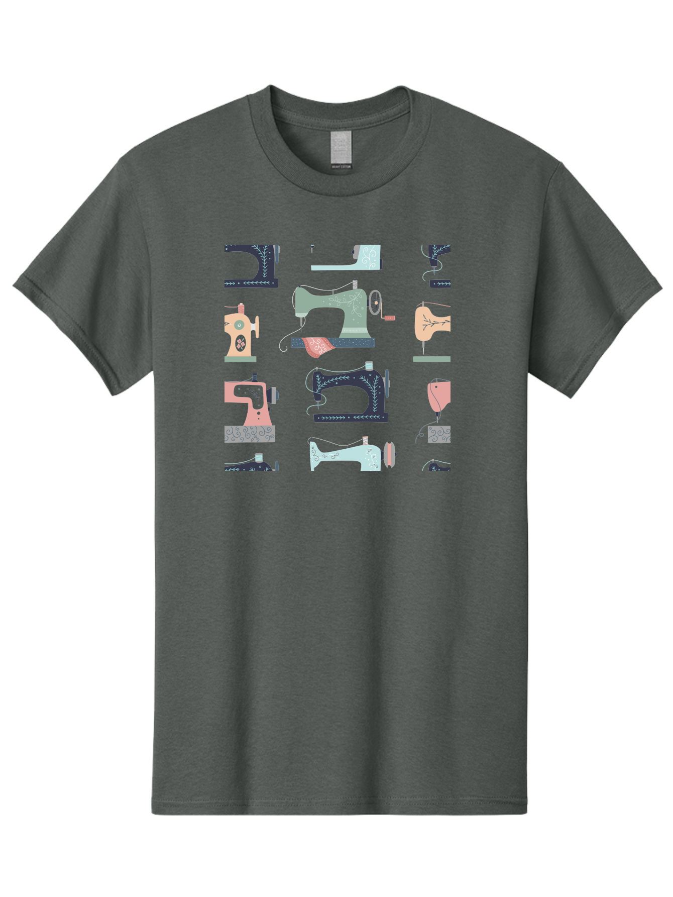 Sewing-Machines Men'S Graphic Tee, 100% Cotton, Comfortable Casual Summer Wear, Machine Washable, Sewing Machines, Vintage Style, Pastel Colors, Floral Patterns, Fashion Design, Handmade, Crafting, Tailor, Sewing Supplies, Thread, Needle Aac107