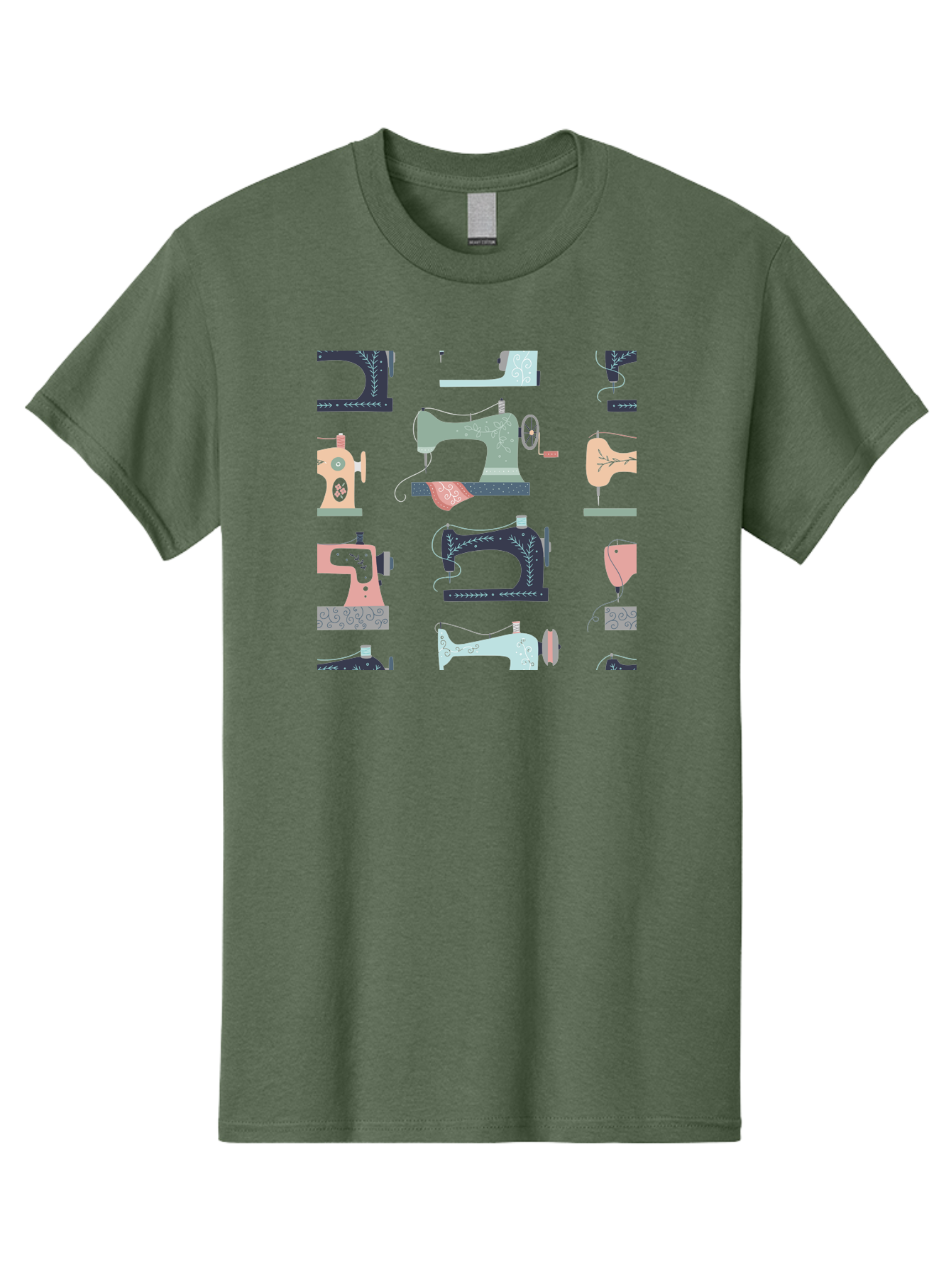 Sewing-Machines Men'S Graphic Tee, 100% Cotton, Comfortable Casual Summer Wear, Machine Washable, Sewing Machines, Vintage Style, Pastel Colors, Floral Patterns, Fashion Design, Handmade, Crafting, Tailor, Sewing Supplies, Thread, Needle Aac107