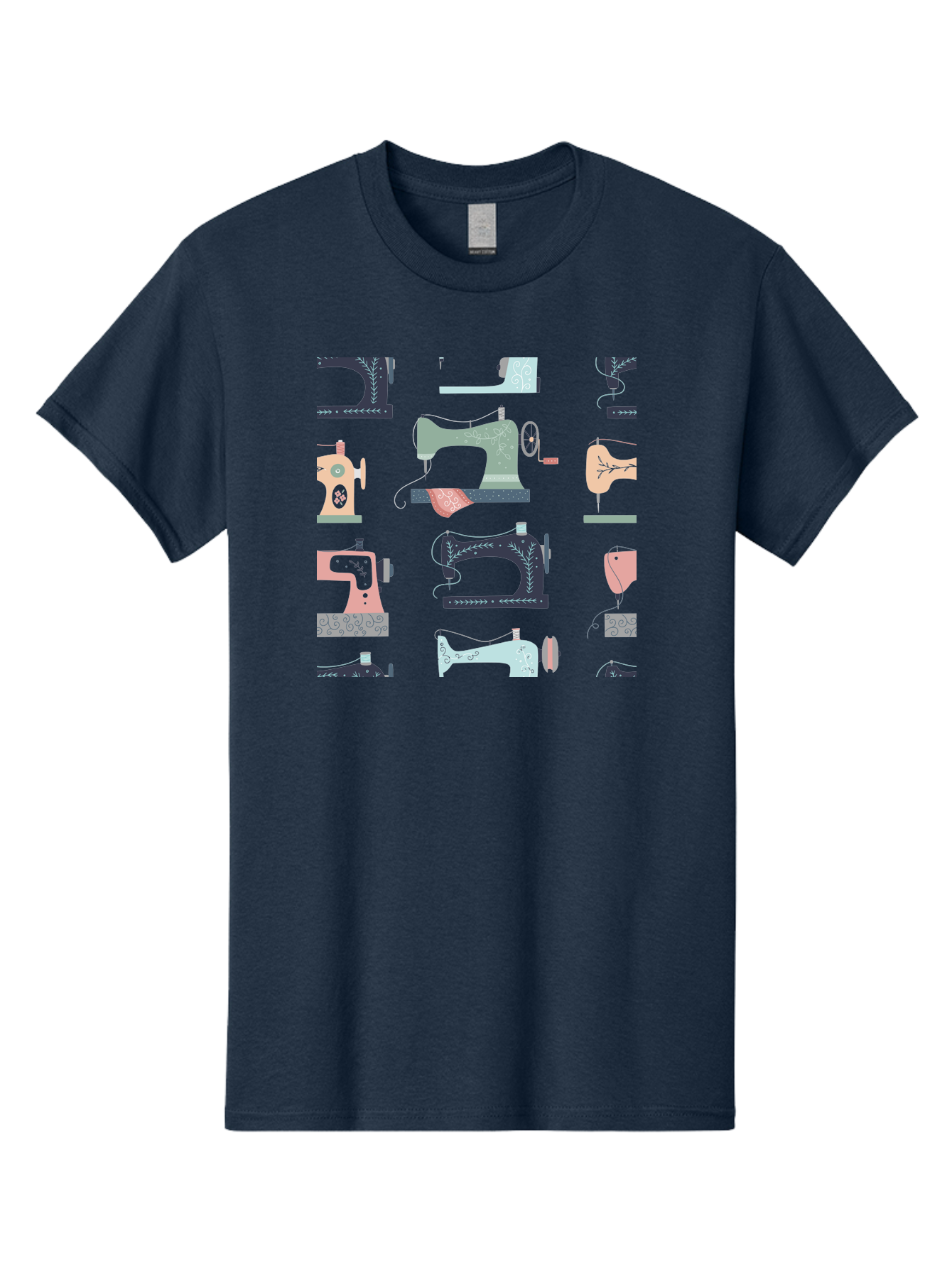Sewing-Machines Men'S Graphic Tee, 100% Cotton, Comfortable Casual Summer Wear, Machine Washable, Sewing Machines, Vintage Style, Pastel Colors, Floral Patterns, Fashion Design, Handmade, Crafting, Tailor, Sewing Supplies, Thread, Needle Aac107