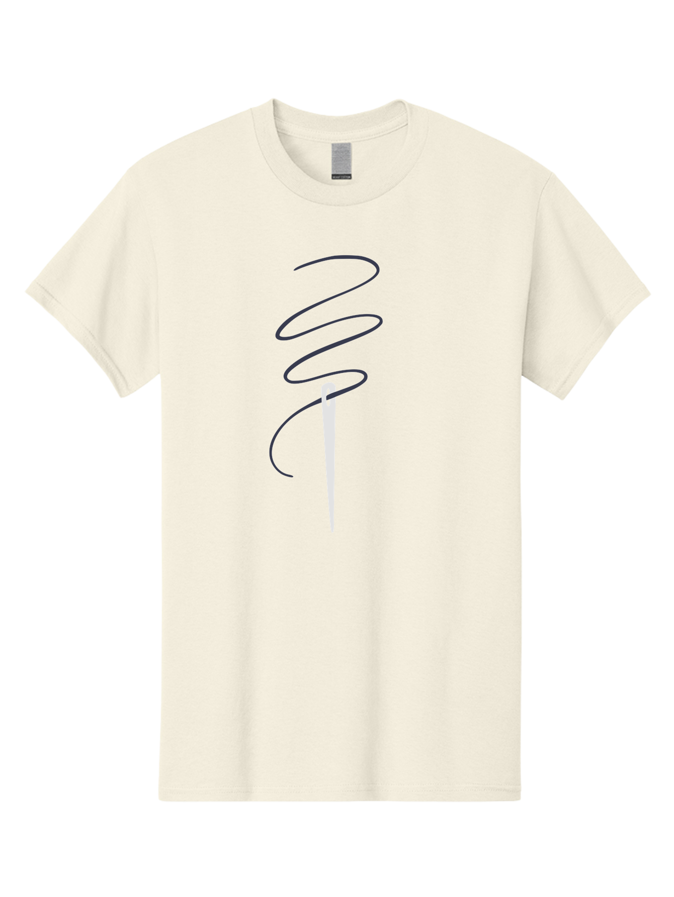 Sewing-Needle Men'S Graphic Tee, 100% Cotton, Comfortable Casual Summer Wear, Machine Washable, Sewing Needle, Thread, Needlework, Crafting Tool, Tailoring Accessory, Embroidery, Stitching, Handmade, Diy Project Aac109