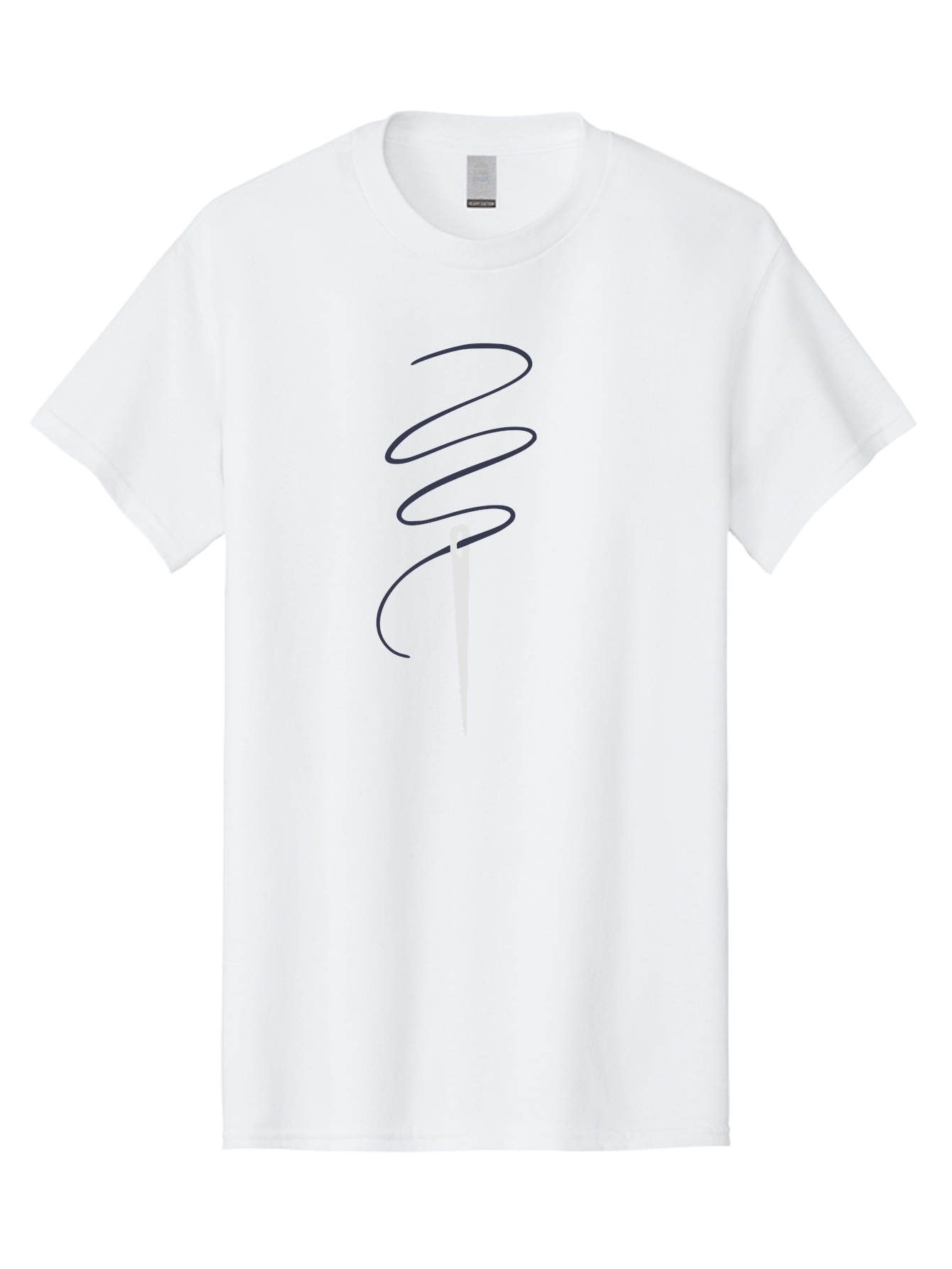 Sewing-Needle Men'S Graphic Tee, 100% Cotton, Comfortable Casual Summer Wear, Machine Washable, Sewing Needle, Thread, Needlework, Crafting Tool, Tailoring Accessory, Embroidery, Stitching, Handmade, Diy Project Aac109