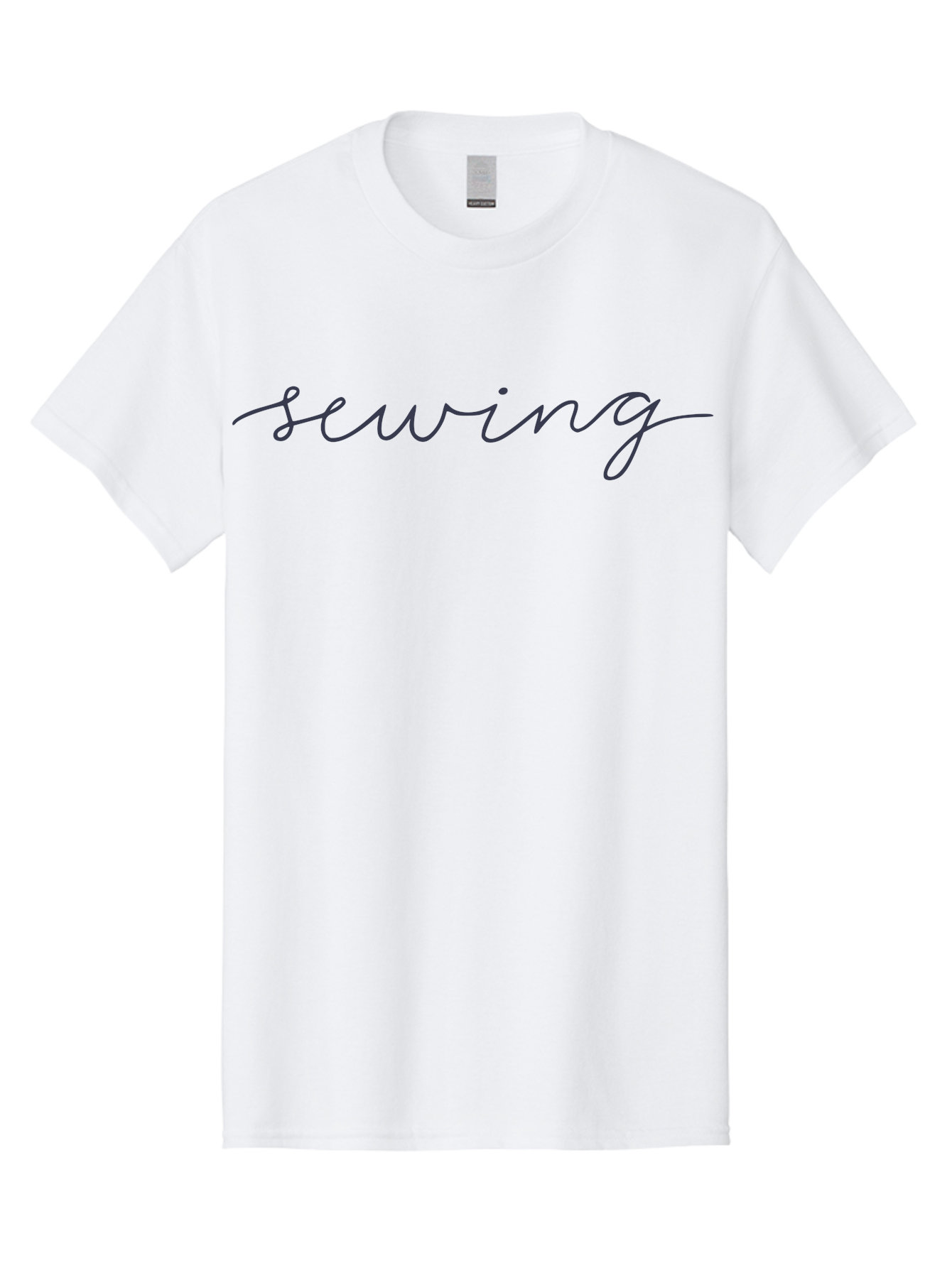 Sewing Men'S Graphic Tee, 100% Cotton, Comfortable Casual Summer Wear, Machine Washable, Sewing, Cursive Text, Handwritten Font, Creative Writing, Craft Theme, Needlework, Textile Art, Diy Fashion Aac110