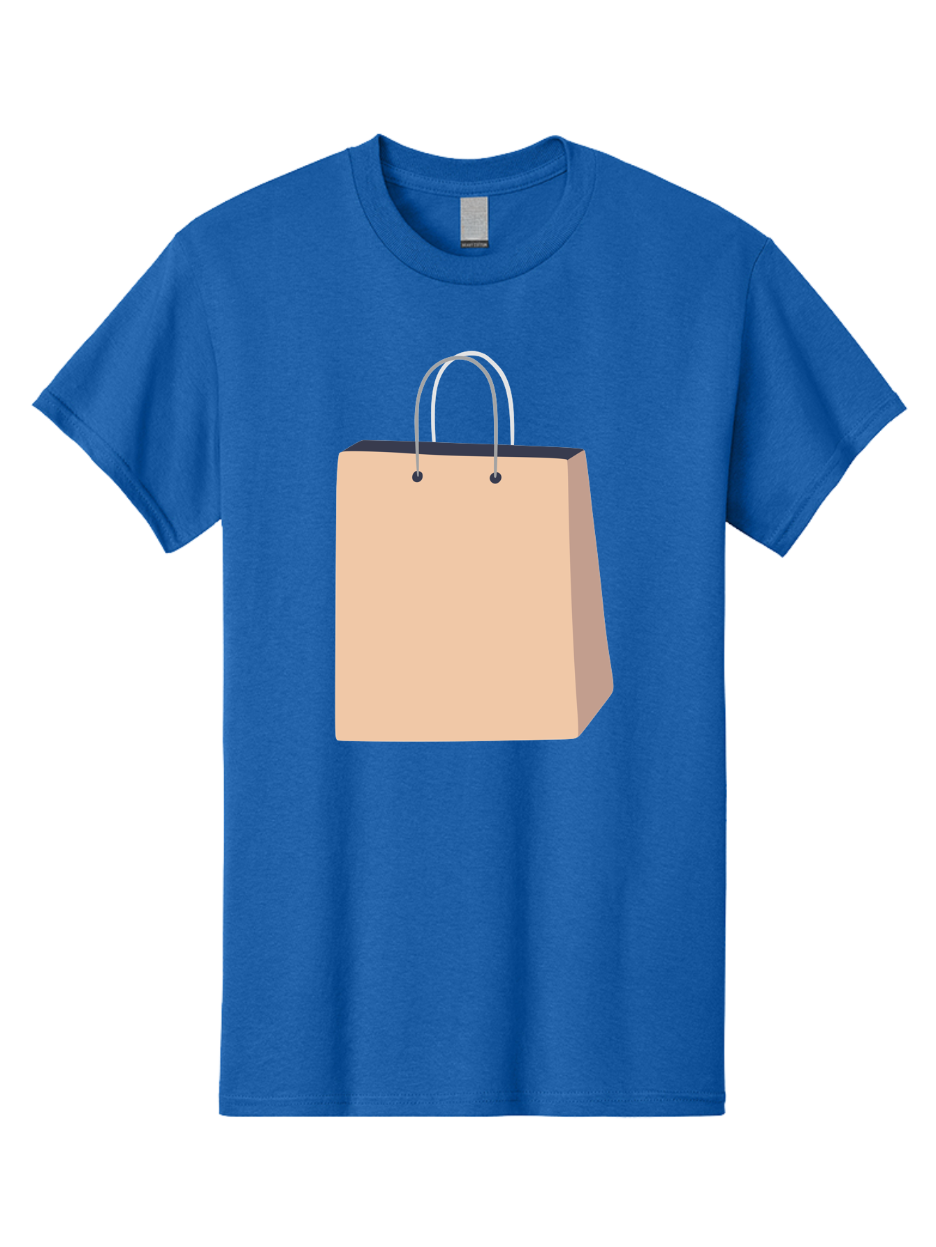 Shopping-Bag Men'S Graphic Tee, 100% Cotton, Comfortable Casual Summer Wear, Machine Washable, Shopping Bag, Retail Packaging, Paper Bag, Handles, Simple Design, Minimalist Style, E-Commerce, Packaging Design Aac111