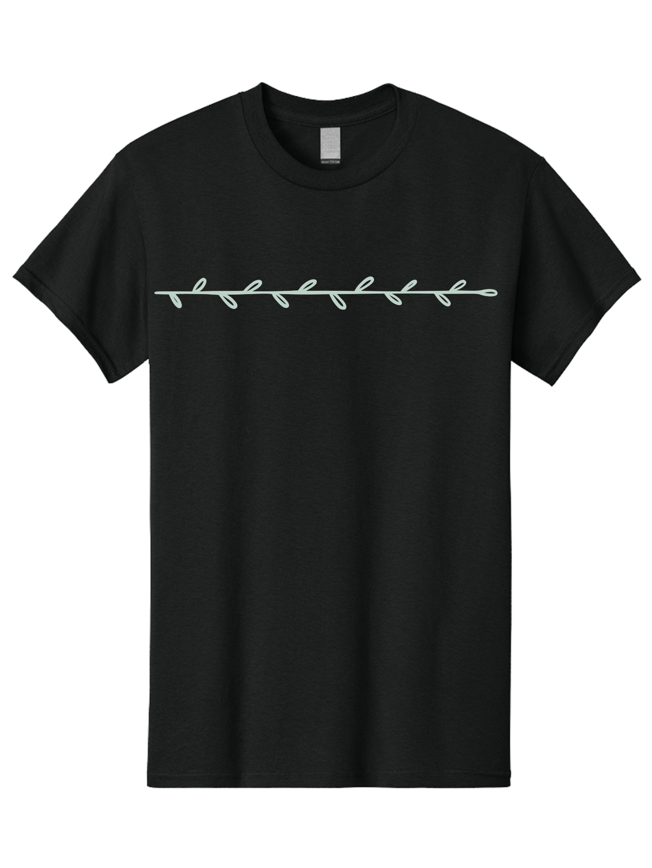 Simple-White-Vine Men'S Graphic Tee, 100% Cotton, Comfortable Casual Summer Wear, Machine Washable, Simple Branch Design, Minimalist Illustration, White Leaves, Delicate Pattern, Elegant Line Art, Modern Graphics, Floral Element Aac113