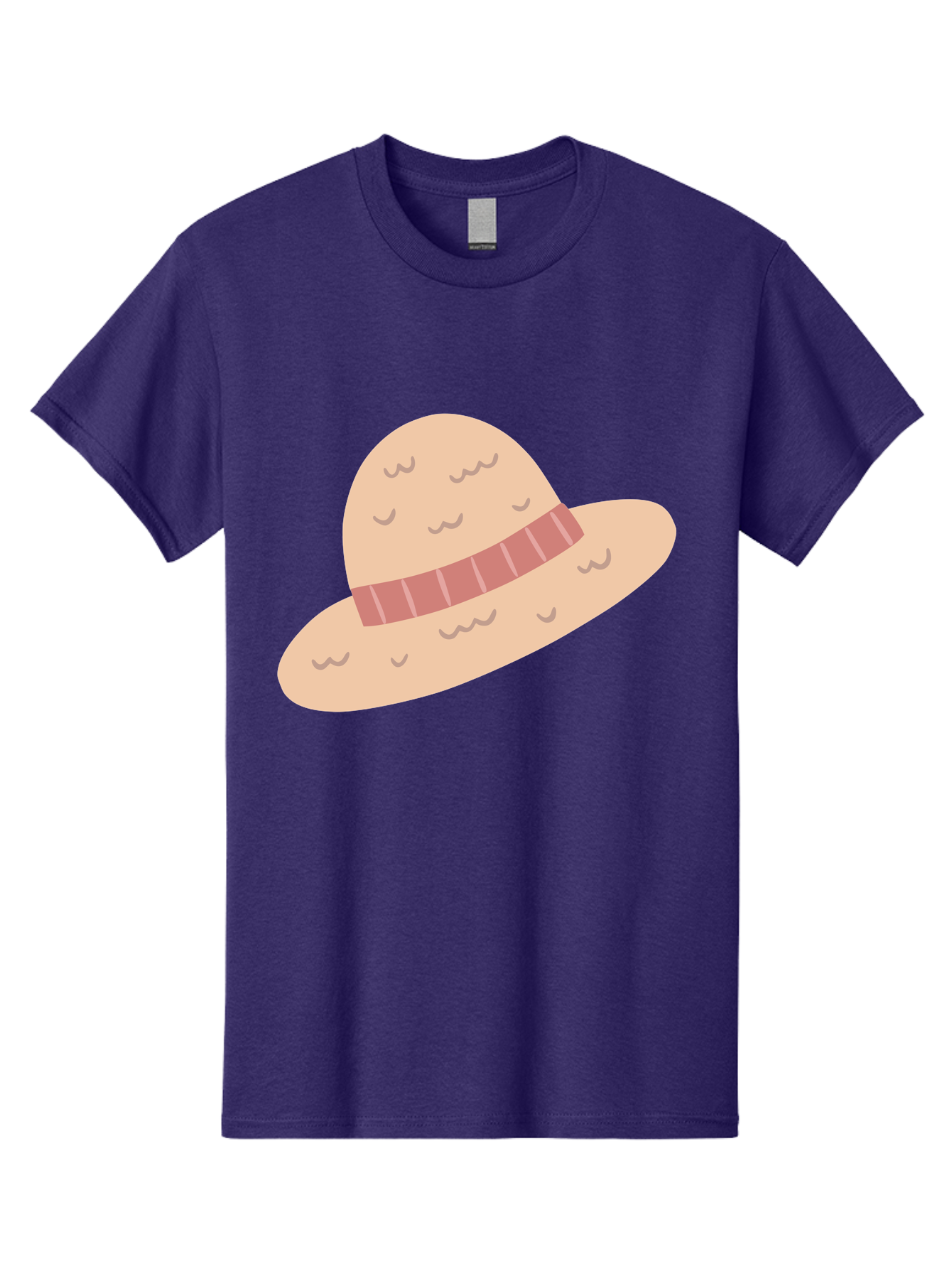 Straw-Hat Men'S Graphic Tee, 100% Cotton, Comfortable Casual Summer Wear, Machine Washable, Straw Hat With Ribbon Band, Summer Hat, Beachwear Fashion, Bohemian Style, Stylish Accessory, Outdoor Gear Aac118