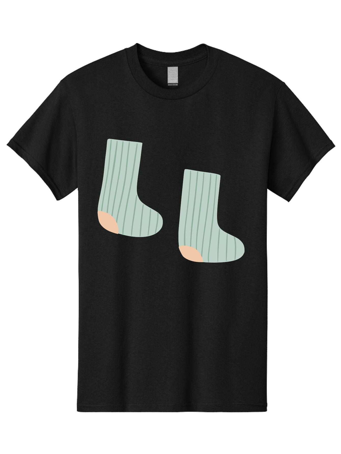 Striped-Socks Men'S Graphic Tee, 100% Cotton, Comfortable Casual Summer Wear, Machine Washable, Striped Socks, Matching Socks, Casual Footwear, Comfortable Clothing, Fashion Accessories, Clothing Details Aac119