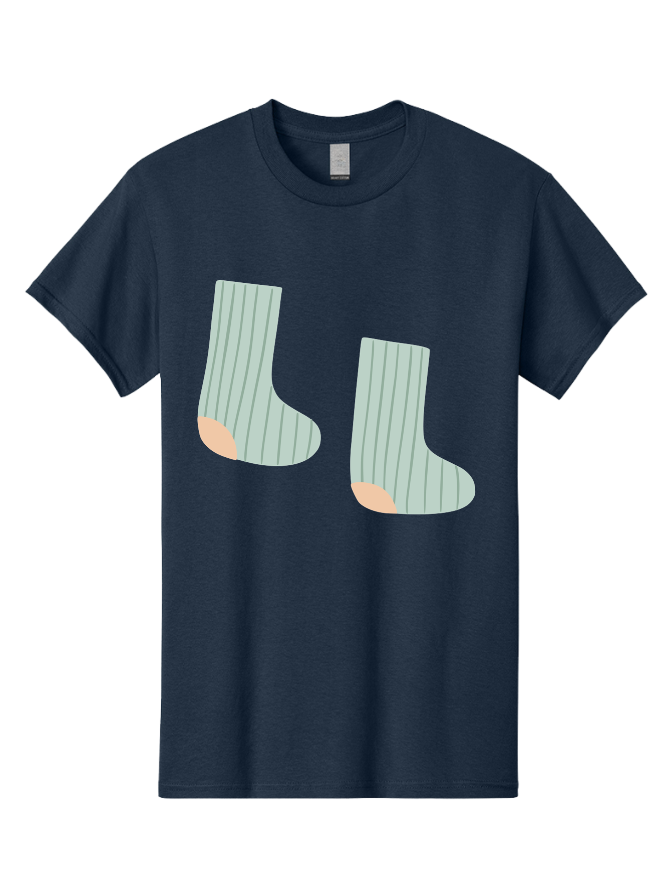 Striped-Socks Men'S Graphic Tee, 100% Cotton, Comfortable Casual Summer Wear, Machine Washable, Striped Socks, Matching Socks, Casual Footwear, Comfortable Clothing, Fashion Accessories, Clothing Details Aac119