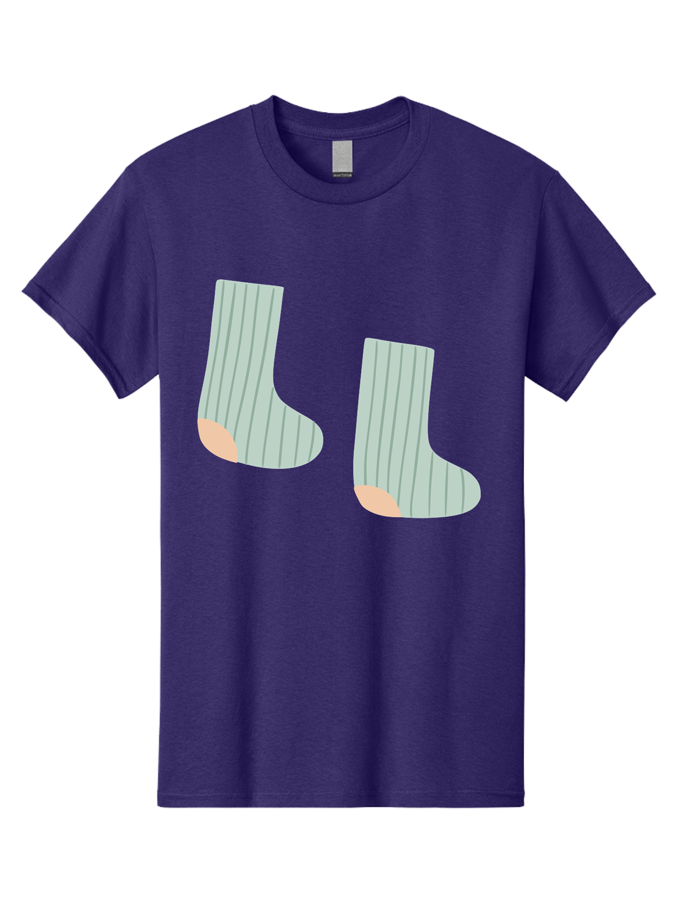 Striped-Socks Men'S Graphic Tee, 100% Cotton, Comfortable Casual Summer Wear, Machine Washable, Striped Socks, Matching Socks, Casual Footwear, Comfortable Clothing, Fashion Accessories, Clothing Details Aac119