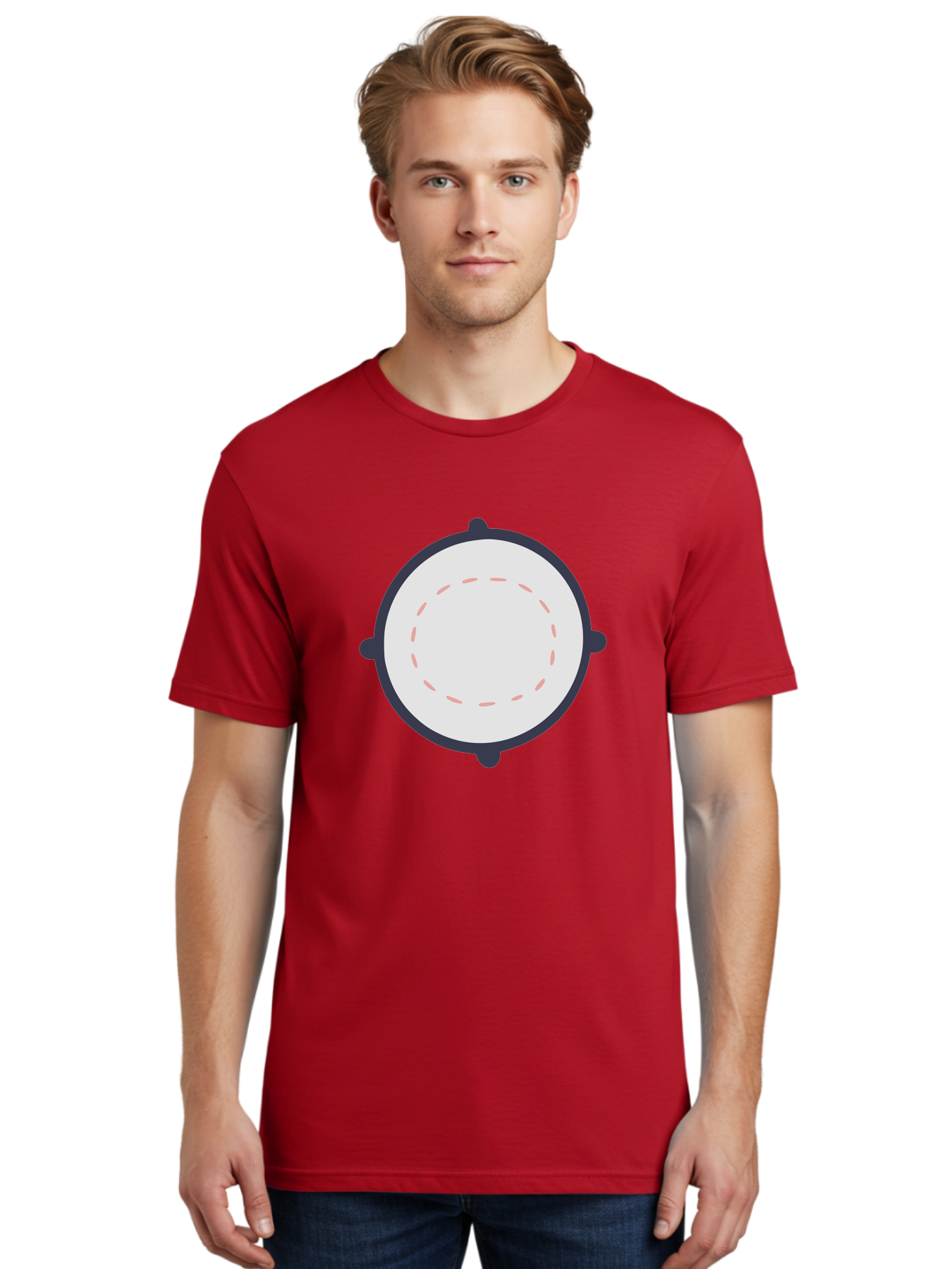 Tambourine Men'S Graphic Tee, 100% Cotton, Comfortable Casual Summer Wear, Machine Washable, Drum, Percussion Instrument, Musical Instrument, Drumhead, Drum Shell, Music, Rhythm, Beats, Drumming Aac121