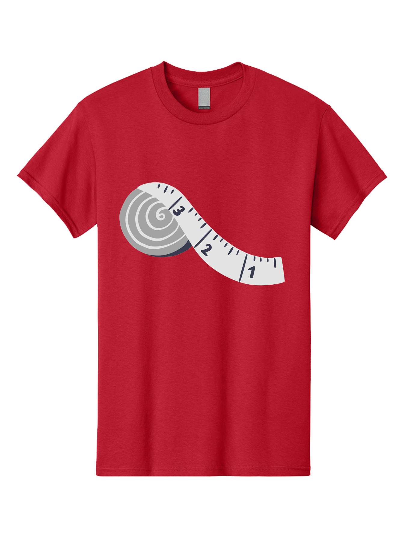 Tape-Measure Men'S Graphic Tee, 100% Cotton, Comfortable Casual Summer Wear, Machine Washable, Tape Measure, Measuring Tape, Flexible Ruler, Measurement Tool, Sewing, Crafting, Diy, Body Measurement, Weight Loss Aac122
