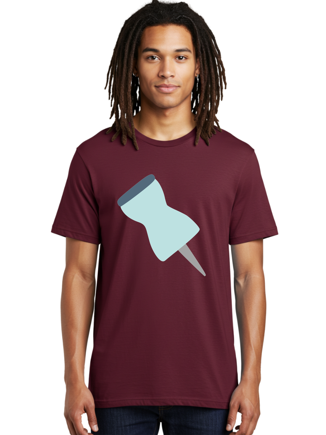 Thumbtack-1 Men'S Graphic Tee, 100% Cotton, Comfortable Casual Summer Wear, Machine Washable, Thumbtack, Push Pin, Office Supplies, Stationery, Pin, Tack, Drawing Pin, Office Accessory, Desktop Item, Organizational Tool Aac127