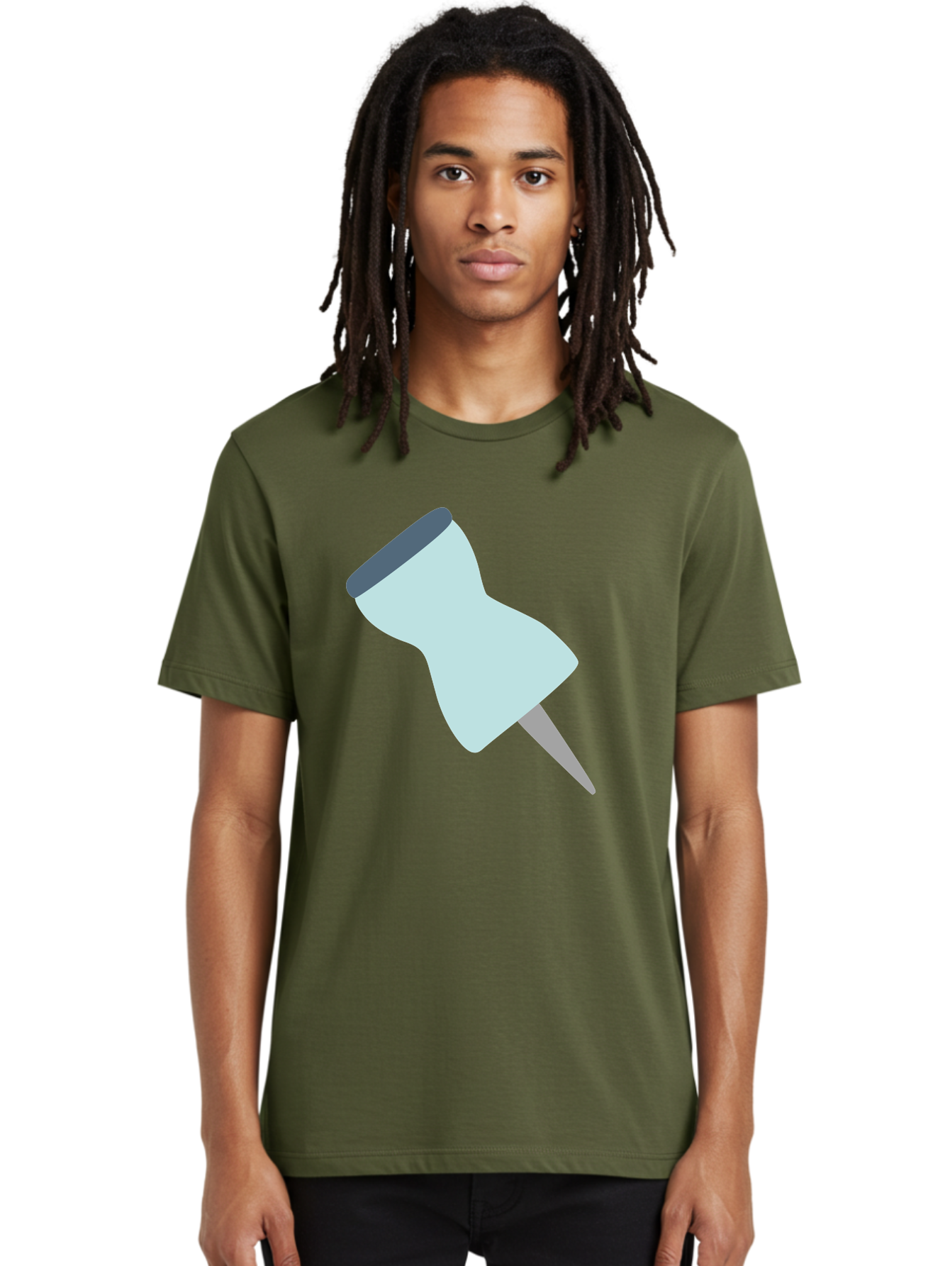 Thumbtack-1 Men'S Graphic Tee, 100% Cotton, Comfortable Casual Summer Wear, Machine Washable, Thumbtack, Push Pin, Office Supplies, Stationery, Pin, Tack, Drawing Pin, Office Accessory, Desktop Item, Organizational Tool Aac127