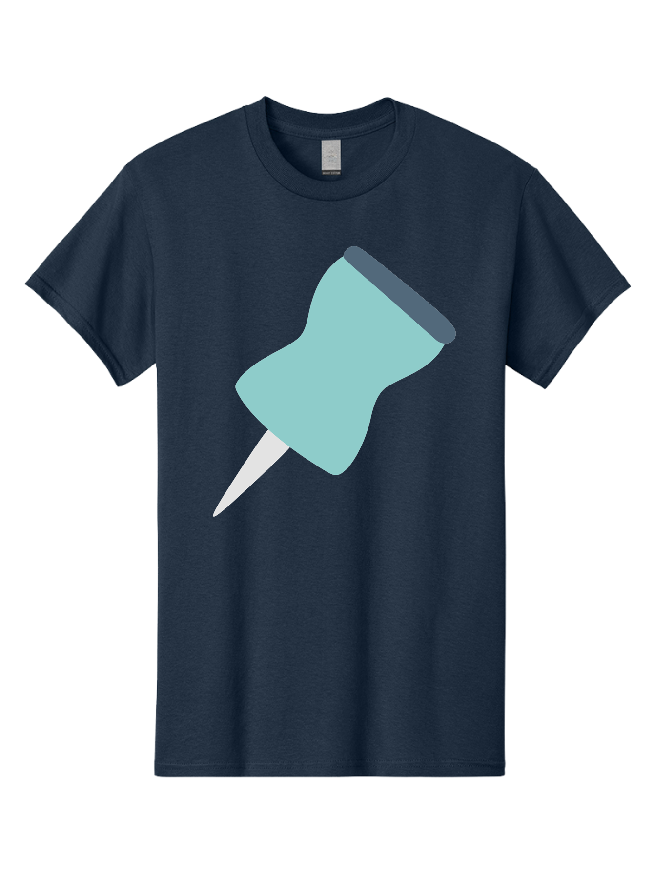 Thumbtack Men'S Graphic Tee, 100% Cotton, Comfortable Casual Summer Wear, Machine Washable, Thumbtack, Office Supplies, Stationary, Office Organization, Desk Accessories, Push Pin, Colorful Design, Modern Illustration Aac128