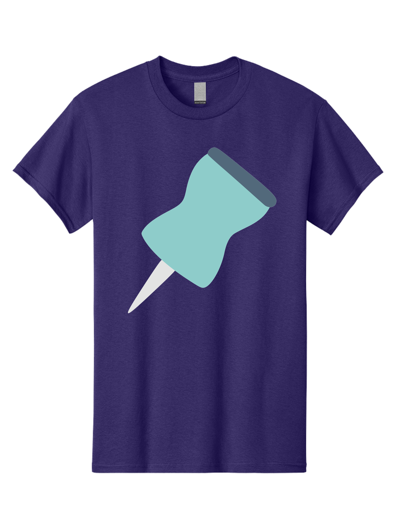 Thumbtack Men'S Graphic Tee, 100% Cotton, Comfortable Casual Summer Wear, Machine Washable, Thumbtack, Office Supplies, Stationary, Office Organization, Desk Accessories, Push Pin, Colorful Design, Modern Illustration Aac128