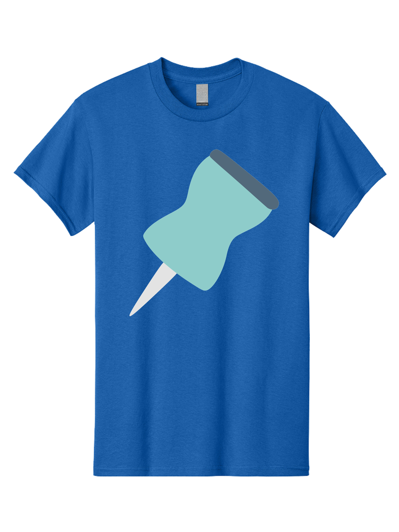 Thumbtack Men'S Graphic Tee, 100% Cotton, Comfortable Casual Summer Wear, Machine Washable, Thumbtack, Office Supplies, Stationary, Office Organization, Desk Accessories, Push Pin, Colorful Design, Modern Illustration Aac128