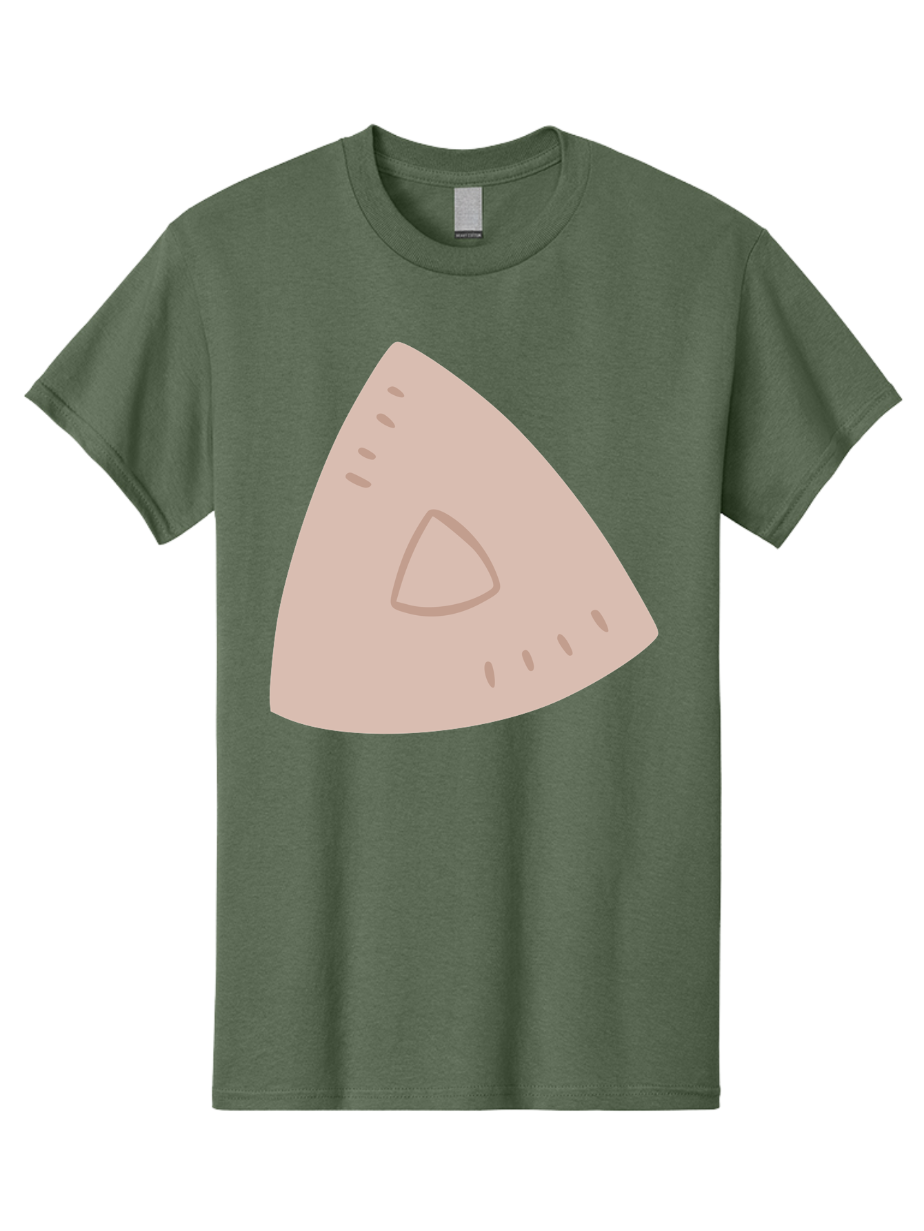 Triangle Men'S Graphic Tee, 100% Cotton, Comfortable Casual Summer Wear, Machine Washable, Tricorn Hat, Pirate Hat, Historical Fashion, 18Th Century Style, Cartoon Illustration, Minimalist Design, Simple Shapes, Muted Colors, Vintage Accessory Aac129