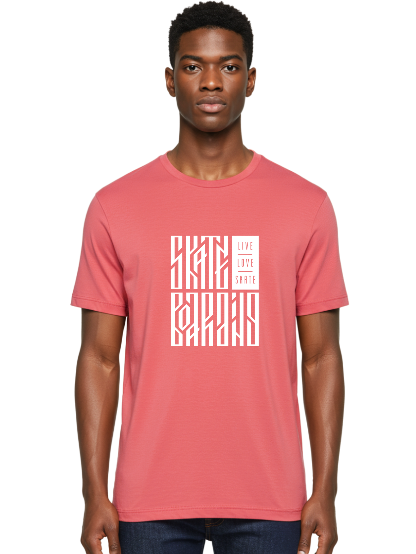Live-Love-Skate-1 Men'S Graphic Tee, 100% Cotton, Comfortable Casual Summer Wear, Machine Washable, Skateboarding Culture, Action Sports, Extreme Sports, Skate Lifestyle, Streetwear Fashion, Urban Style, Skateboard Graphics, Skateboard Art Aac153