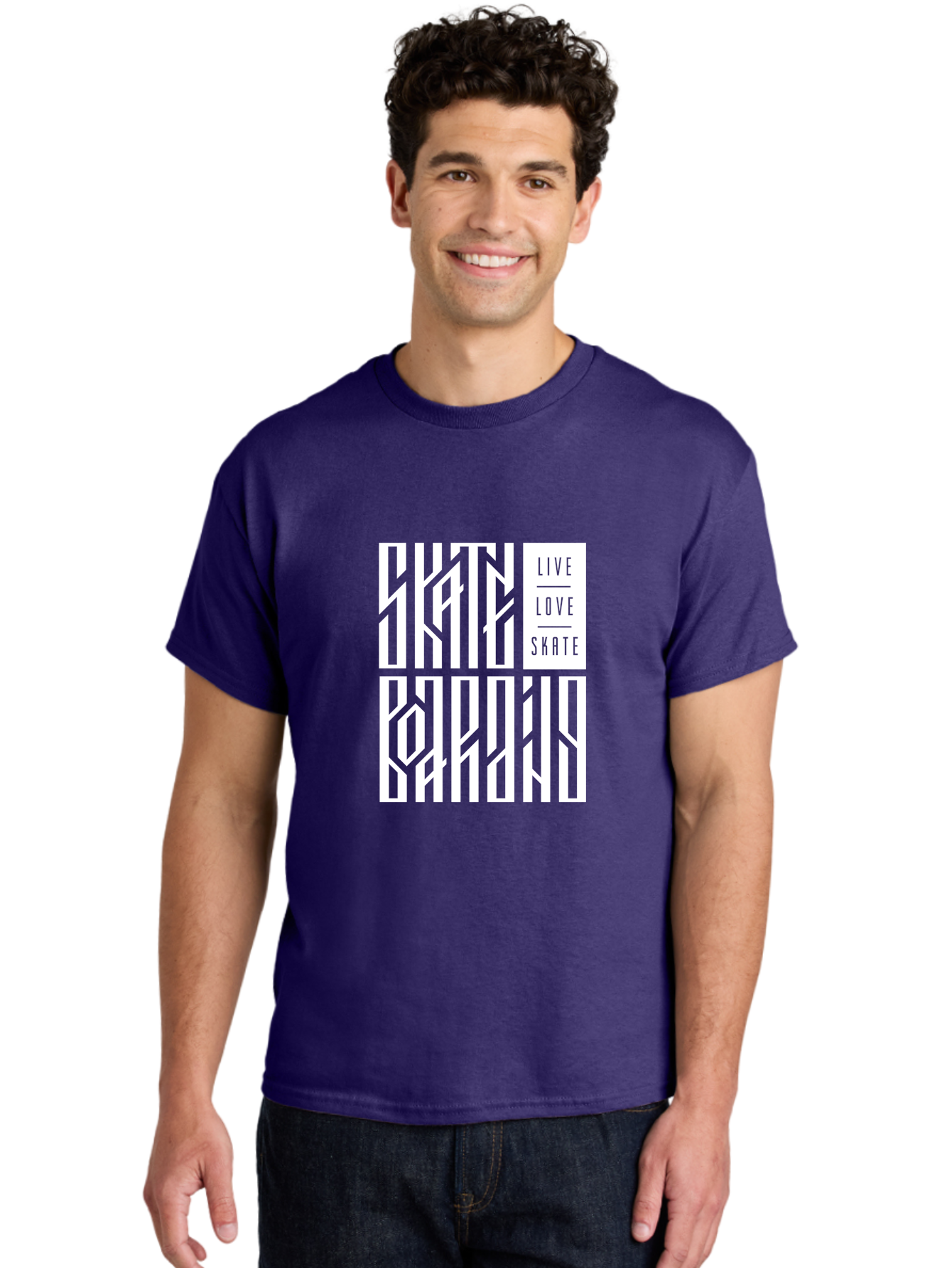 Live-Love-Skate-1 Men'S Graphic Tee, 100% Cotton, Comfortable Casual Summer Wear, Machine Washable, Skateboarding Culture, Action Sports, Extreme Sports, Skate Lifestyle, Streetwear Fashion, Urban Style, Skateboard Graphics, Skateboard Art Aac153