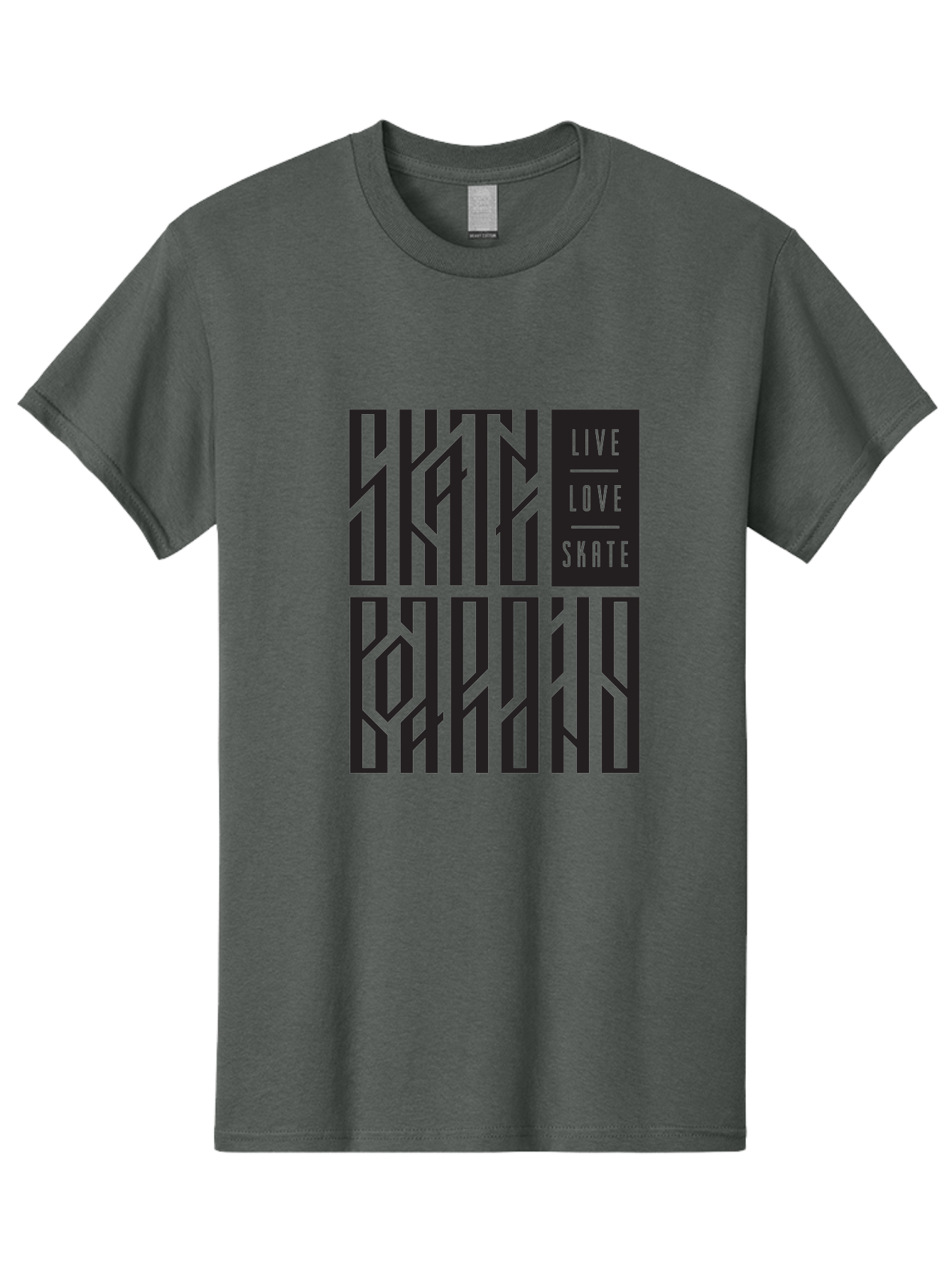 Live-Love-Skate Men'S Graphic Tee, 100% Cotton, Comfortable Casual Summer Wear, Machine Washable, Street Art Style, Skate Culture, Bold Typography, Urban Lifestyle, Action Sports, Graffiti-Inspired Design, Skateboarding Community Aac154