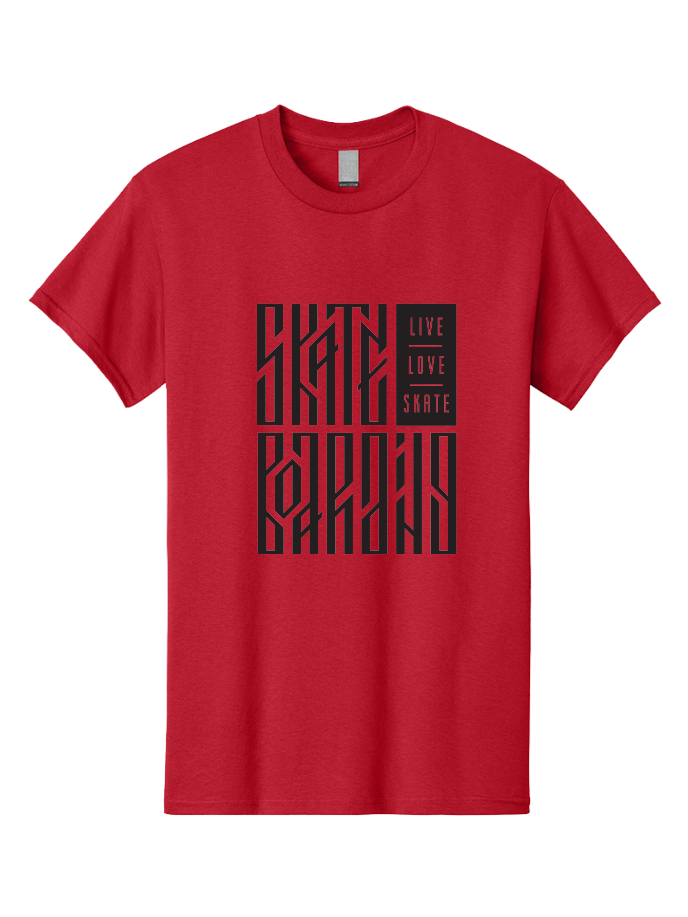 Live-Love-Skate Men'S Graphic Tee, 100% Cotton, Comfortable Casual Summer Wear, Machine Washable, Street Art Style, Skate Culture, Bold Typography, Urban Lifestyle, Action Sports, Graffiti-Inspired Design, Skateboarding Community Aac154