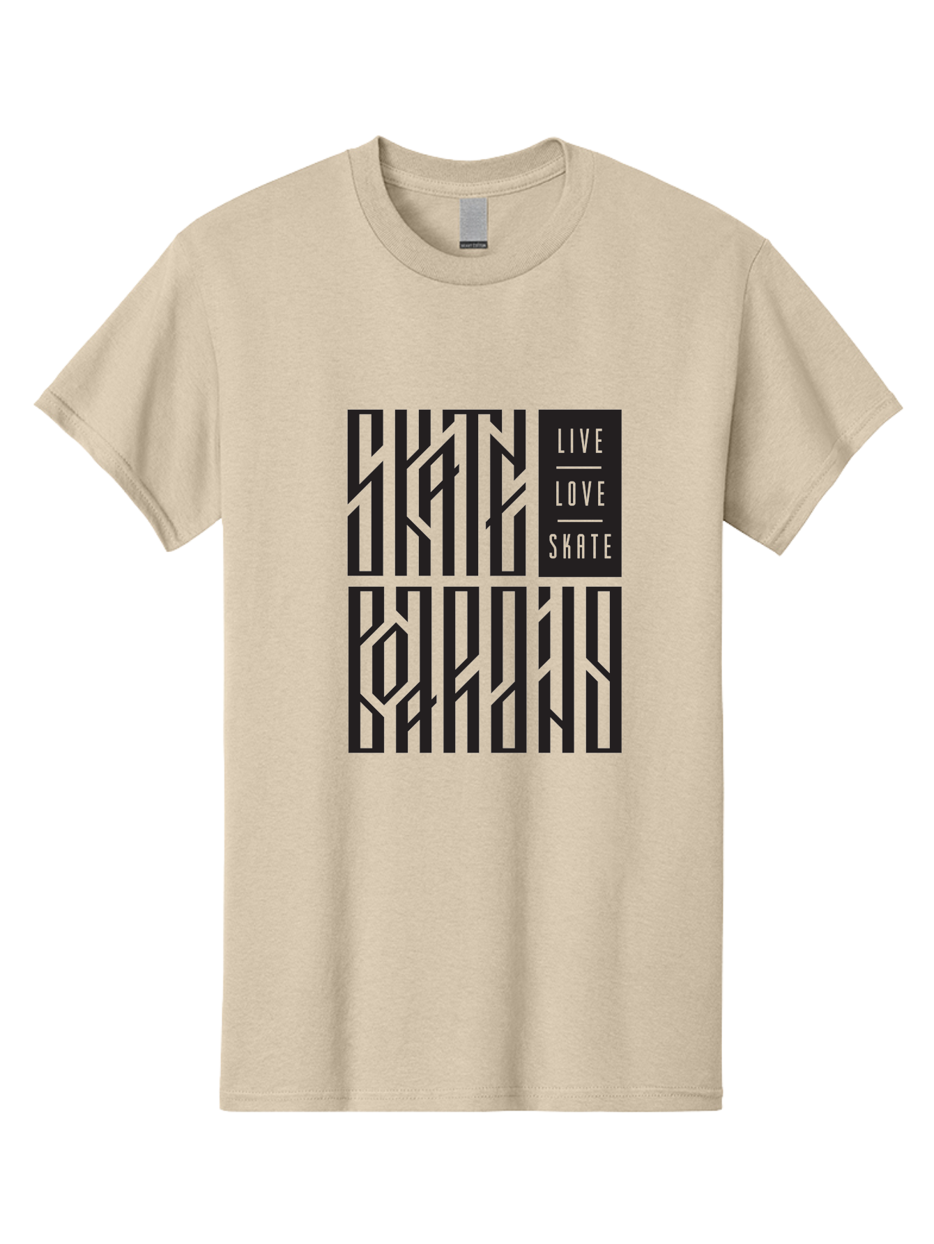 Live-Love-Skate Men'S Graphic Tee, 100% Cotton, Comfortable Casual Summer Wear, Machine Washable, Street Art Style, Skate Culture, Bold Typography, Urban Lifestyle, Action Sports, Graffiti-Inspired Design, Skateboarding Community Aac154