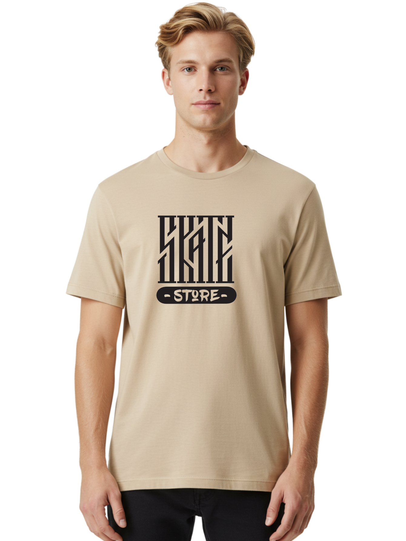 Livn-Store Men'S Graphic Tee, 100% Cotton, Comfortable Casual Summer Wear, Machine Washable, Lhtn Store, Modern Logo, Bold Typography, Black And Green Design, Minimalist Branding, Urban Style, Edgy Aesthetic, Streetwear Fashion Aac155
