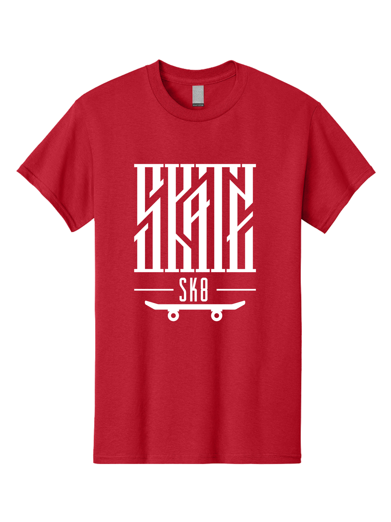 Sk8-1 Men'S Graphic Tee, 100% Cotton, Comfortable Casual Summer Wear, Machine Washable, Stylish Typography, Skateboard Culture, Sk8 Logo, White Graphics, Skateboarding Lifestyle, Streetwear Fashion, Graphic Design Aac160