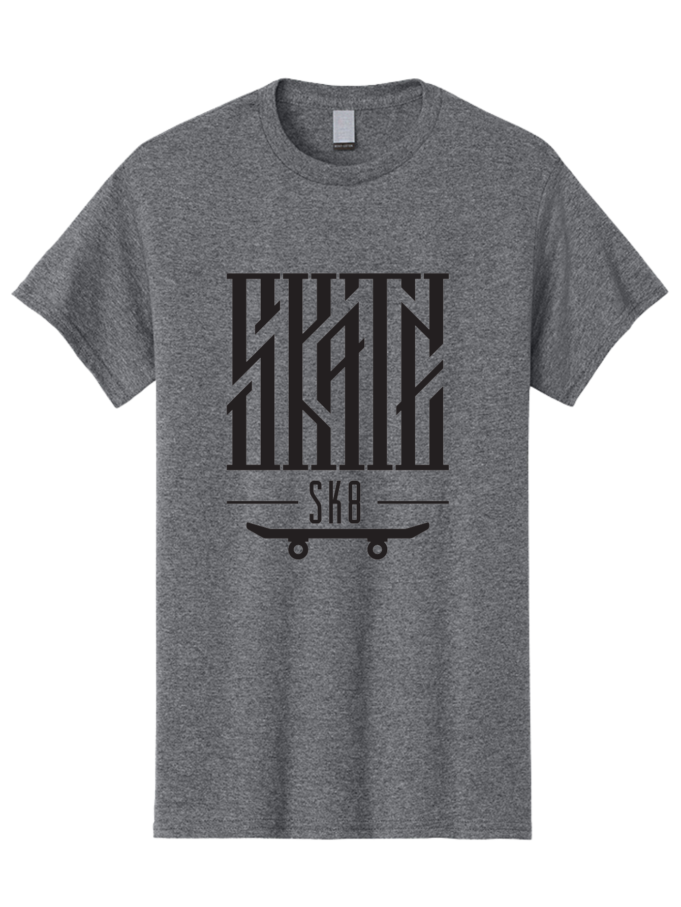 Sk8-3 Men'S Graphic Tee, 100% Cotton, Comfortable Casual Summer Wear, Machine Washable, Skateboarding, Sk8, Skate Culture, Streetwear, Extreme Sports, Graphic Design, Urban Style, Skateboard Graphics, Black And Green Design, Skateboard Art Aac162